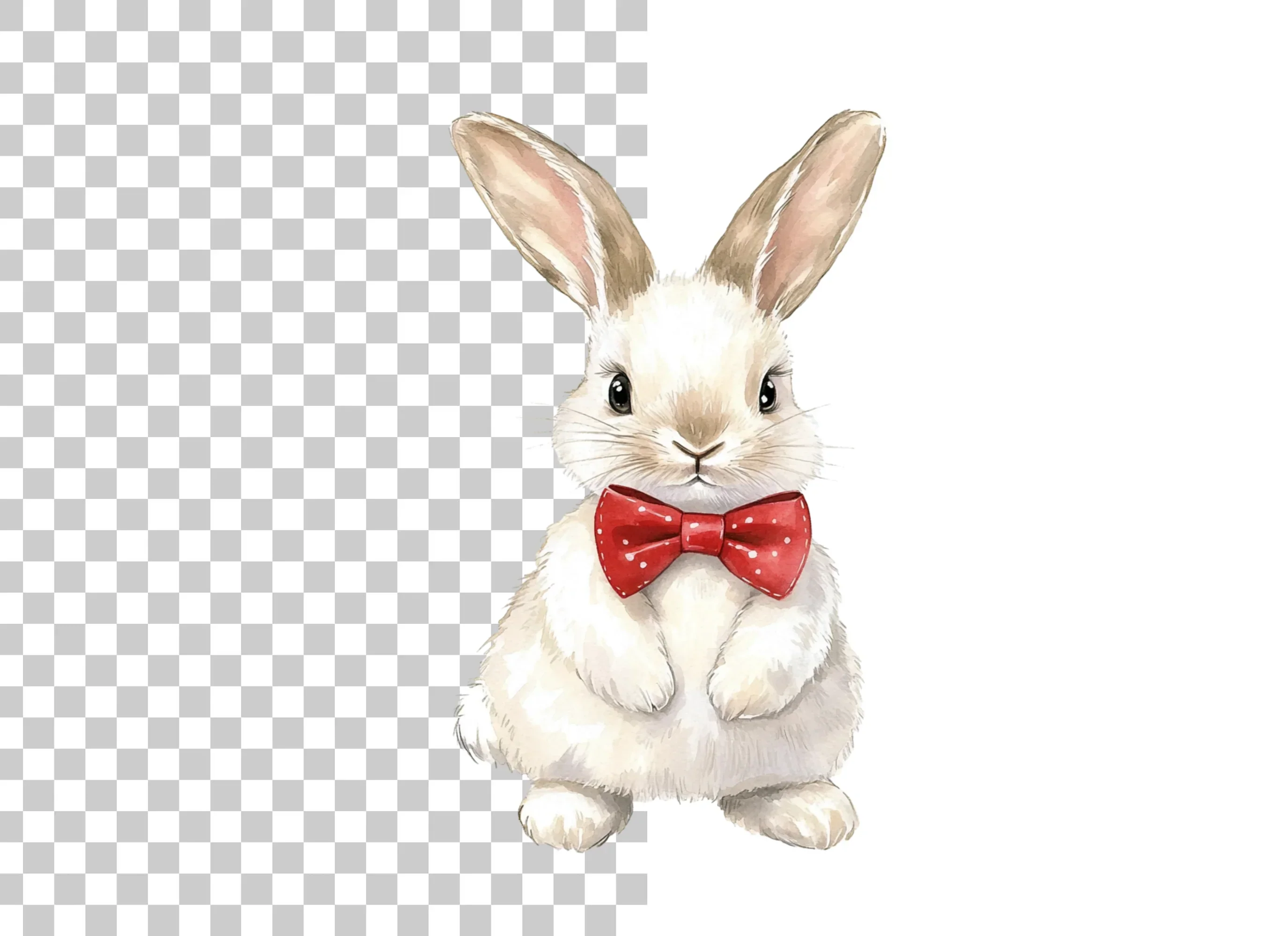 Charming Bunny with Bow Tie Clipart Bundle - Image 6