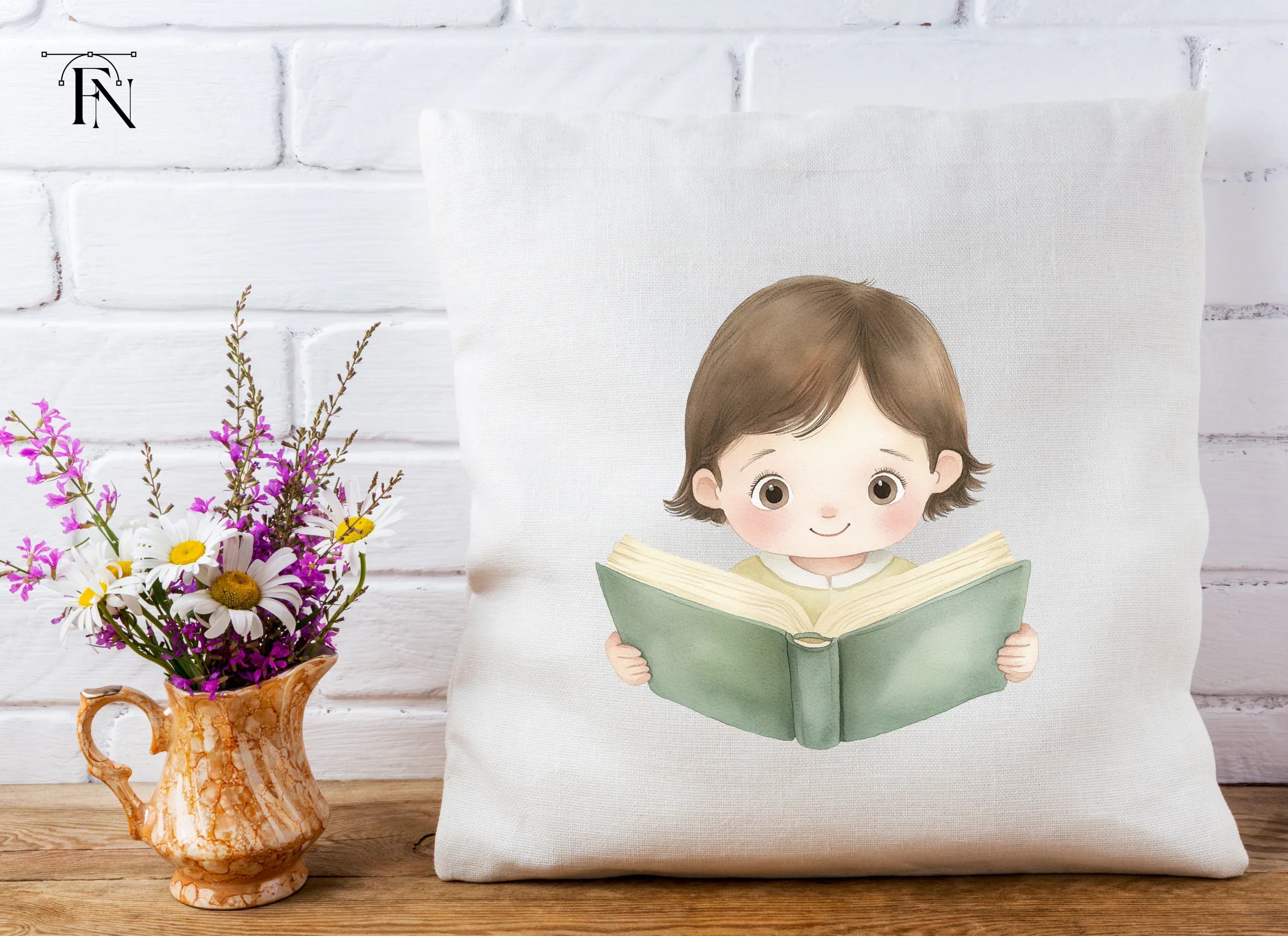 Charming Child Reading Clipart Bundle - Image 3