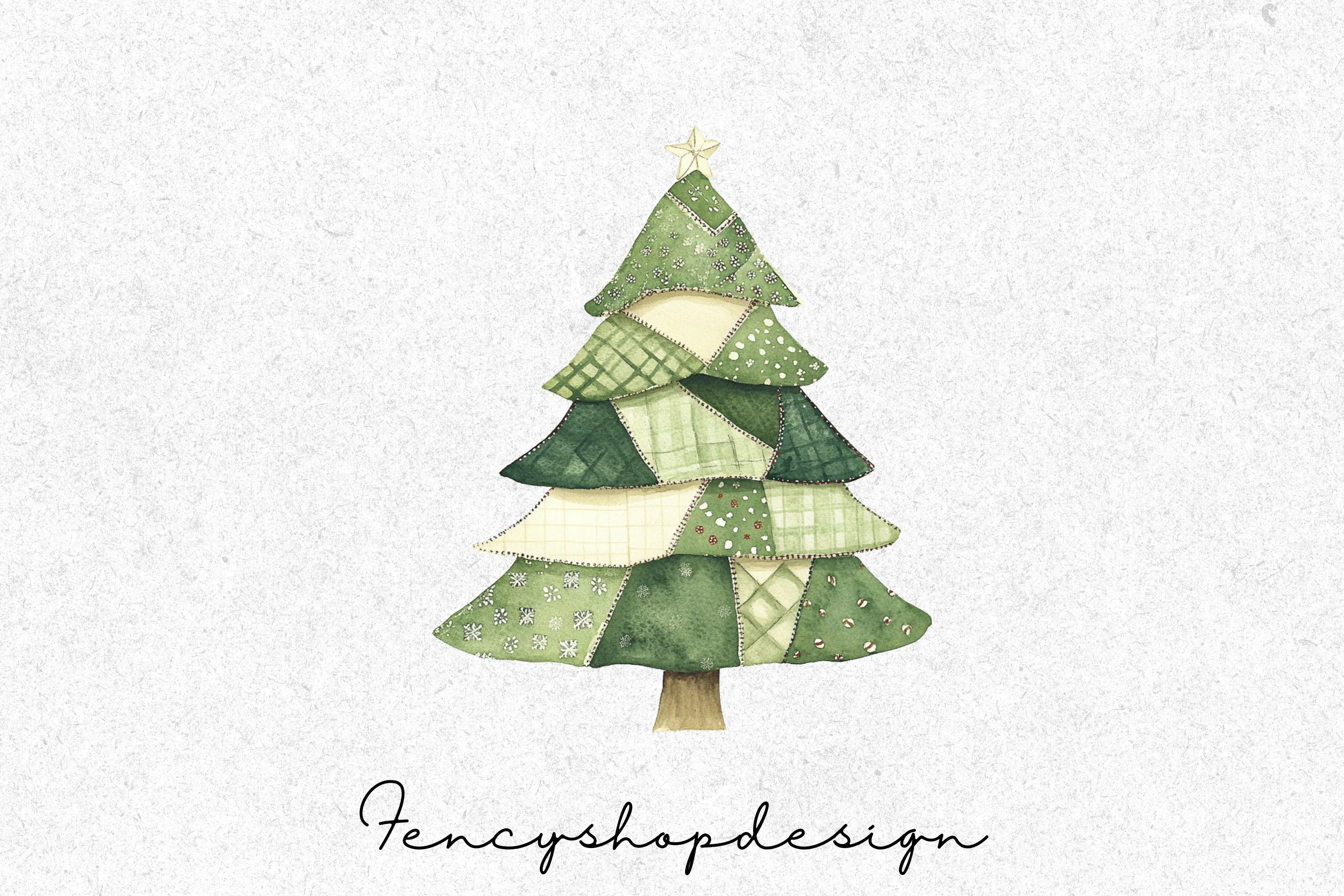 Charming Christmas Trees Clipart Bundle - Image 3