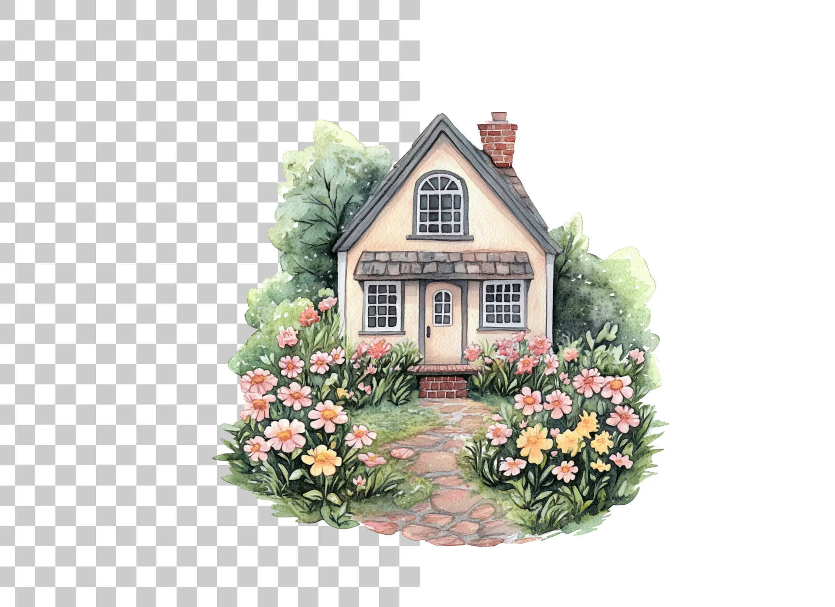 Charming Cottage Clipart Bundle - Image 3