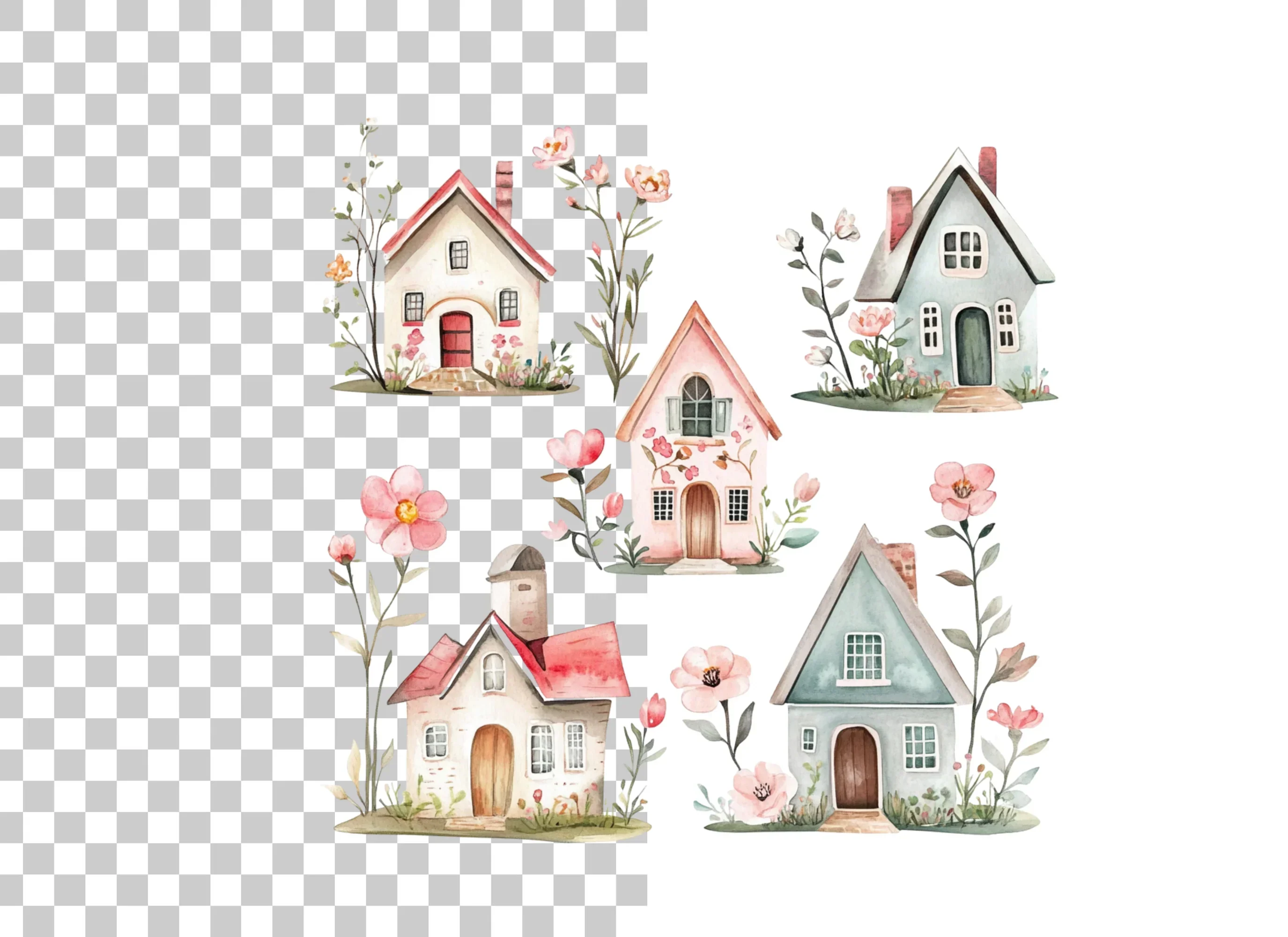 Charming Cottage Clipart Bundle - Image 6