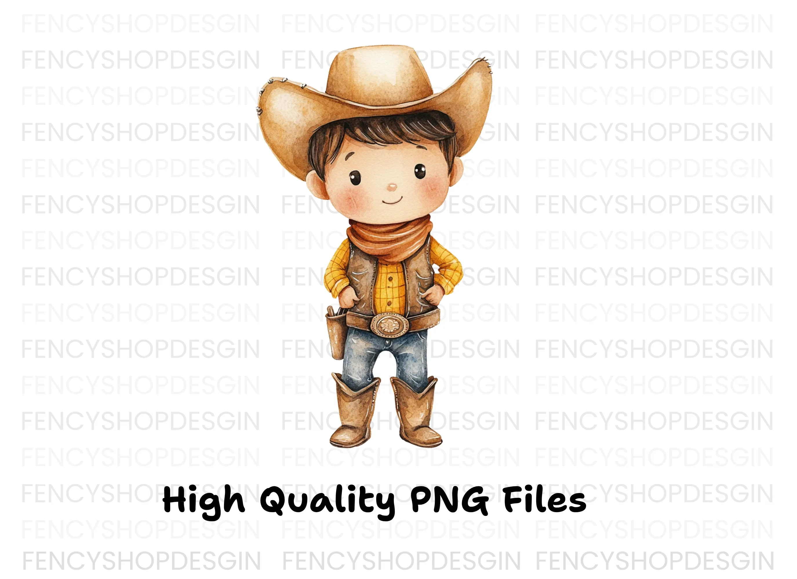 Charming Cowboy Clipart Bundle - Image 3