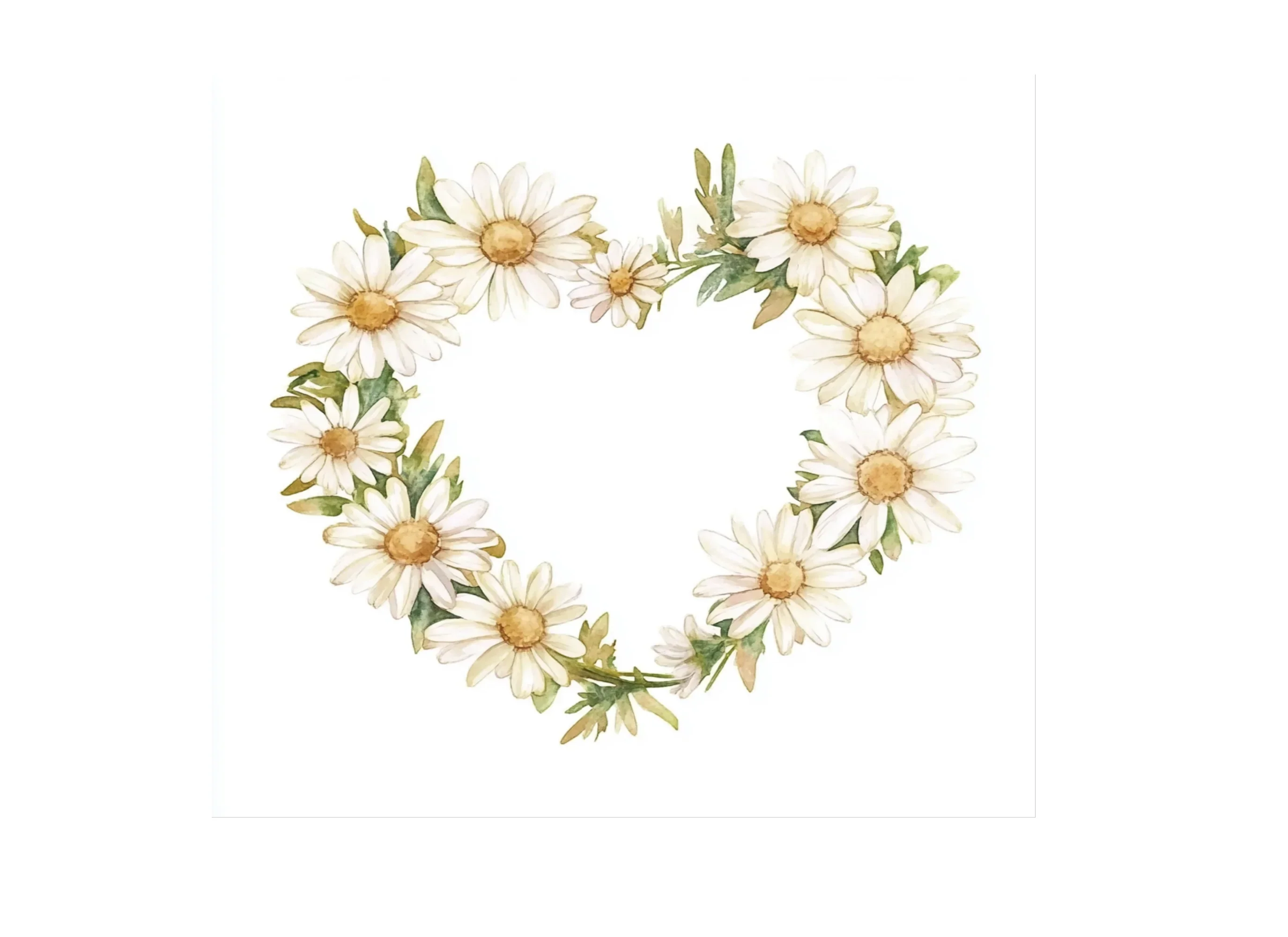 Charming Daisy Wreaths Clipart Bundle - Image 3