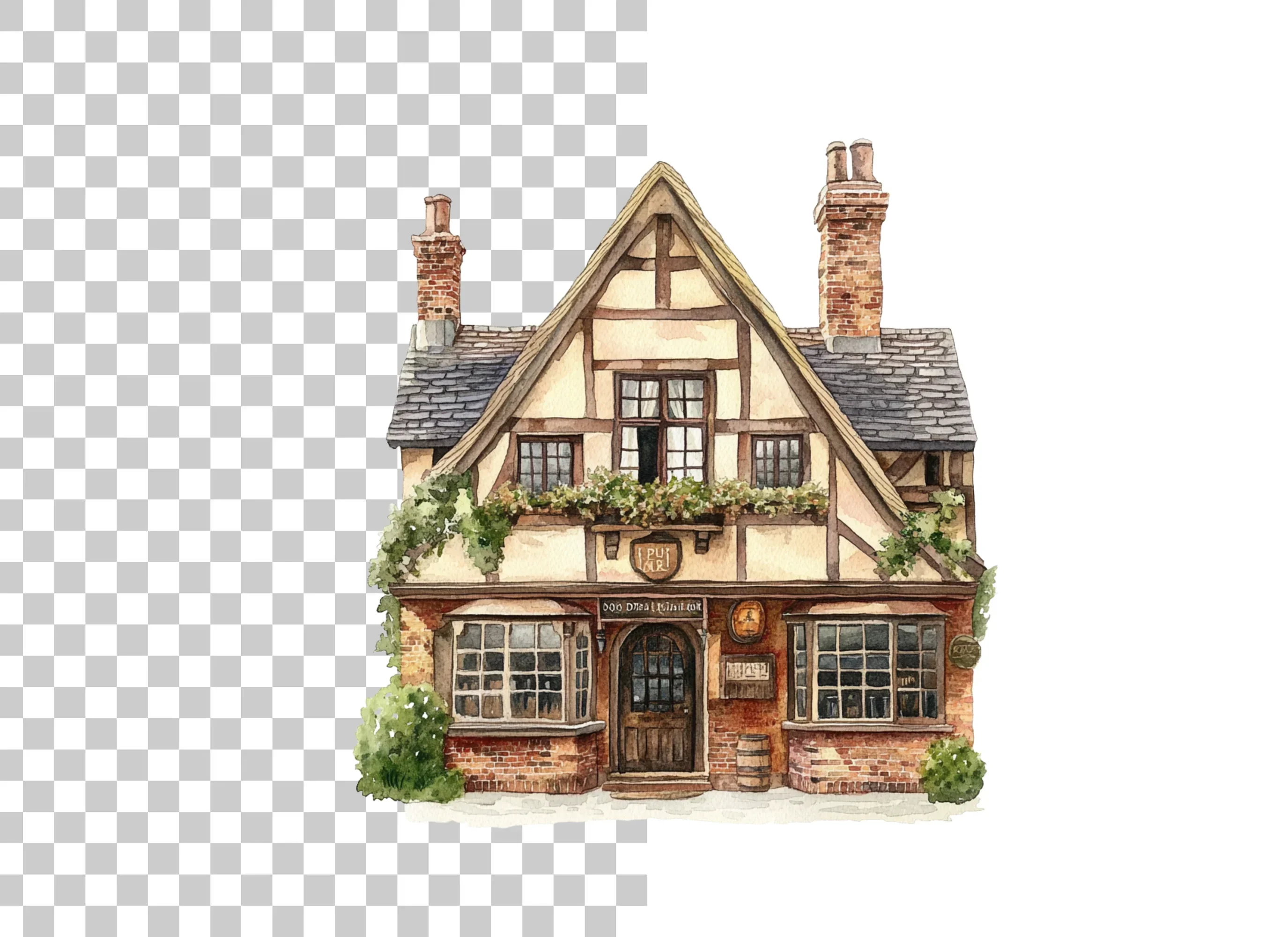 Charming English Cottage Clipart Bundle - Image 6