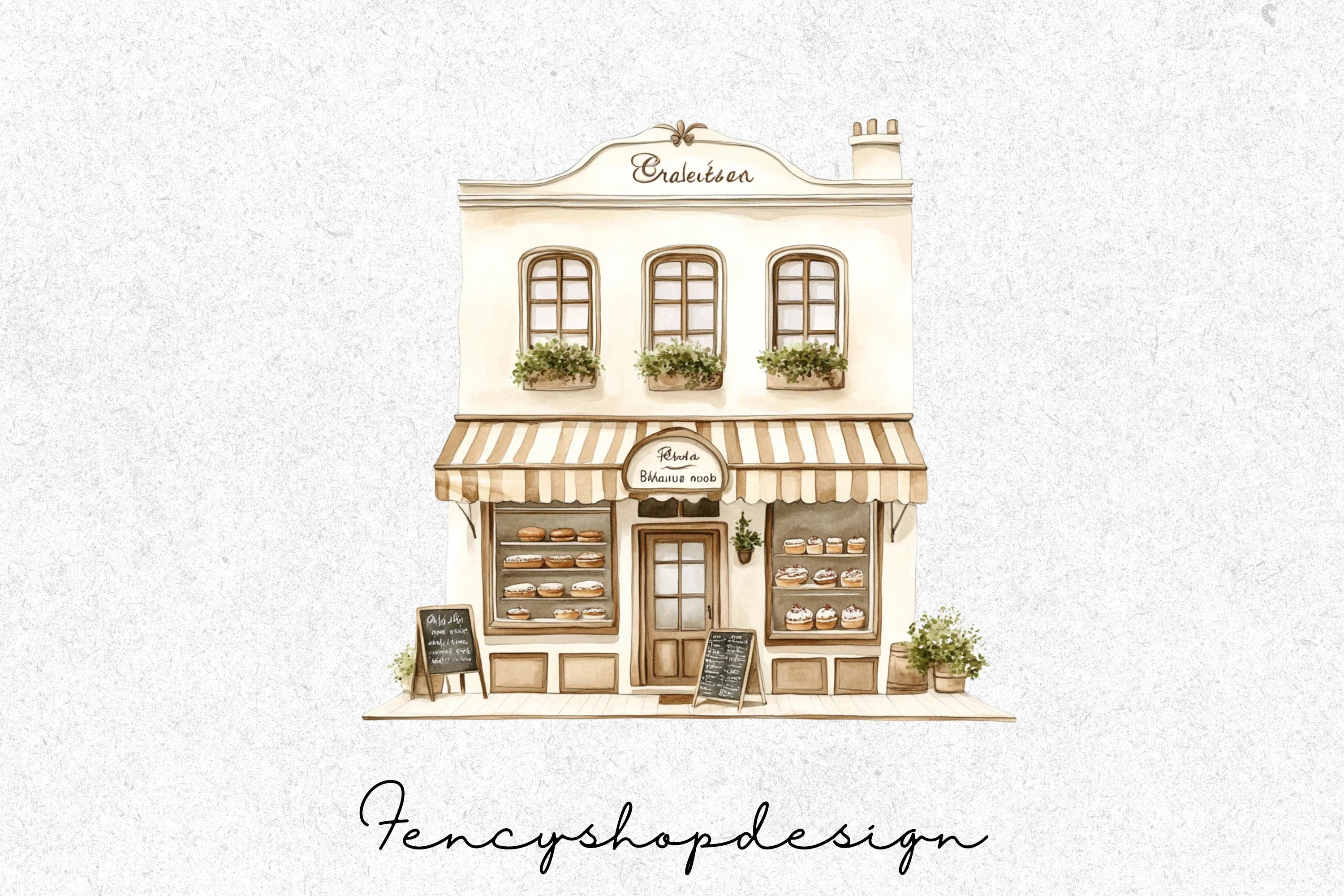 Charming European Shop Building Clipart Bundle - Image 4