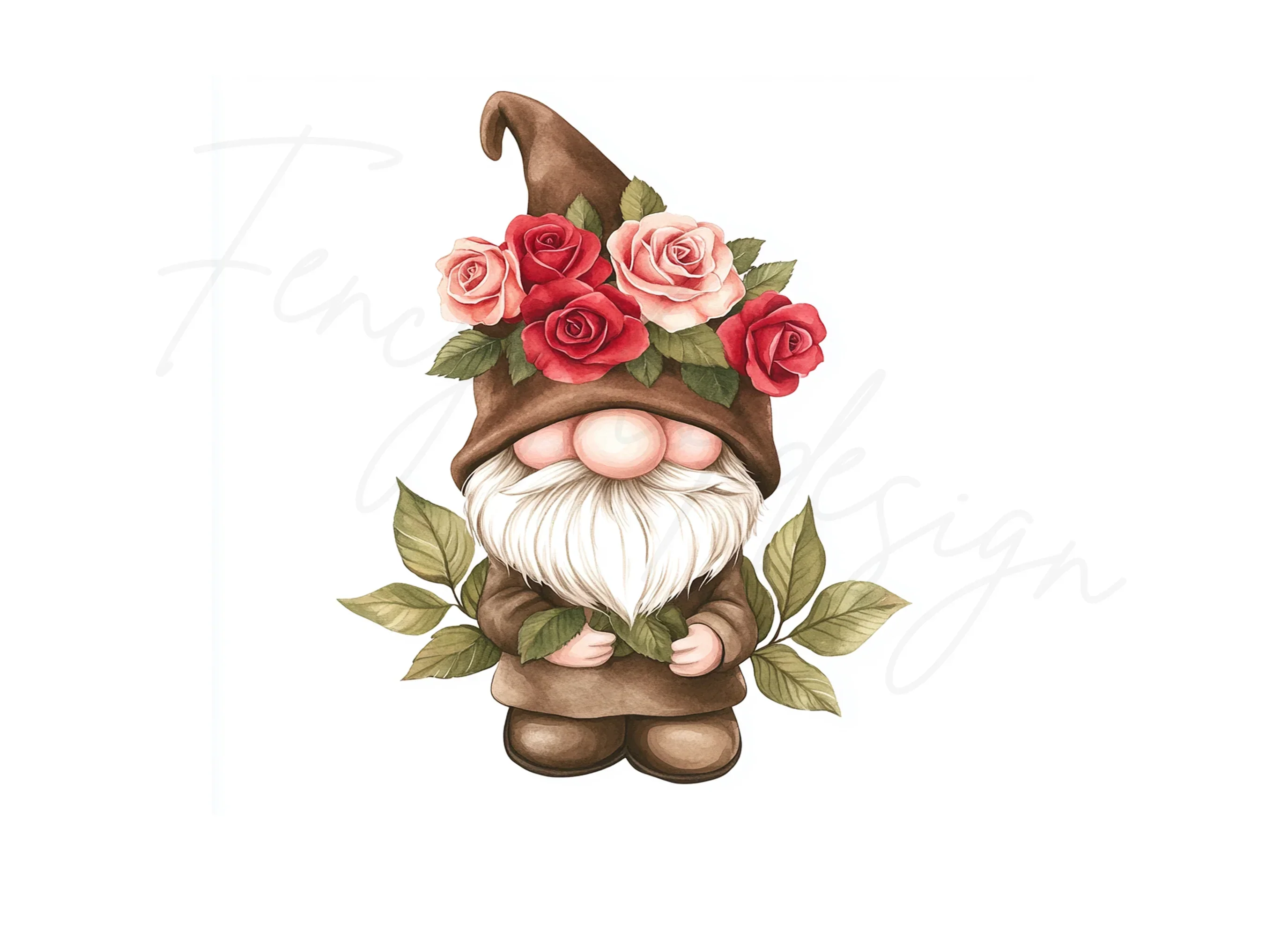 Charming Floral Gnomes Clipart Bundle - Image 2