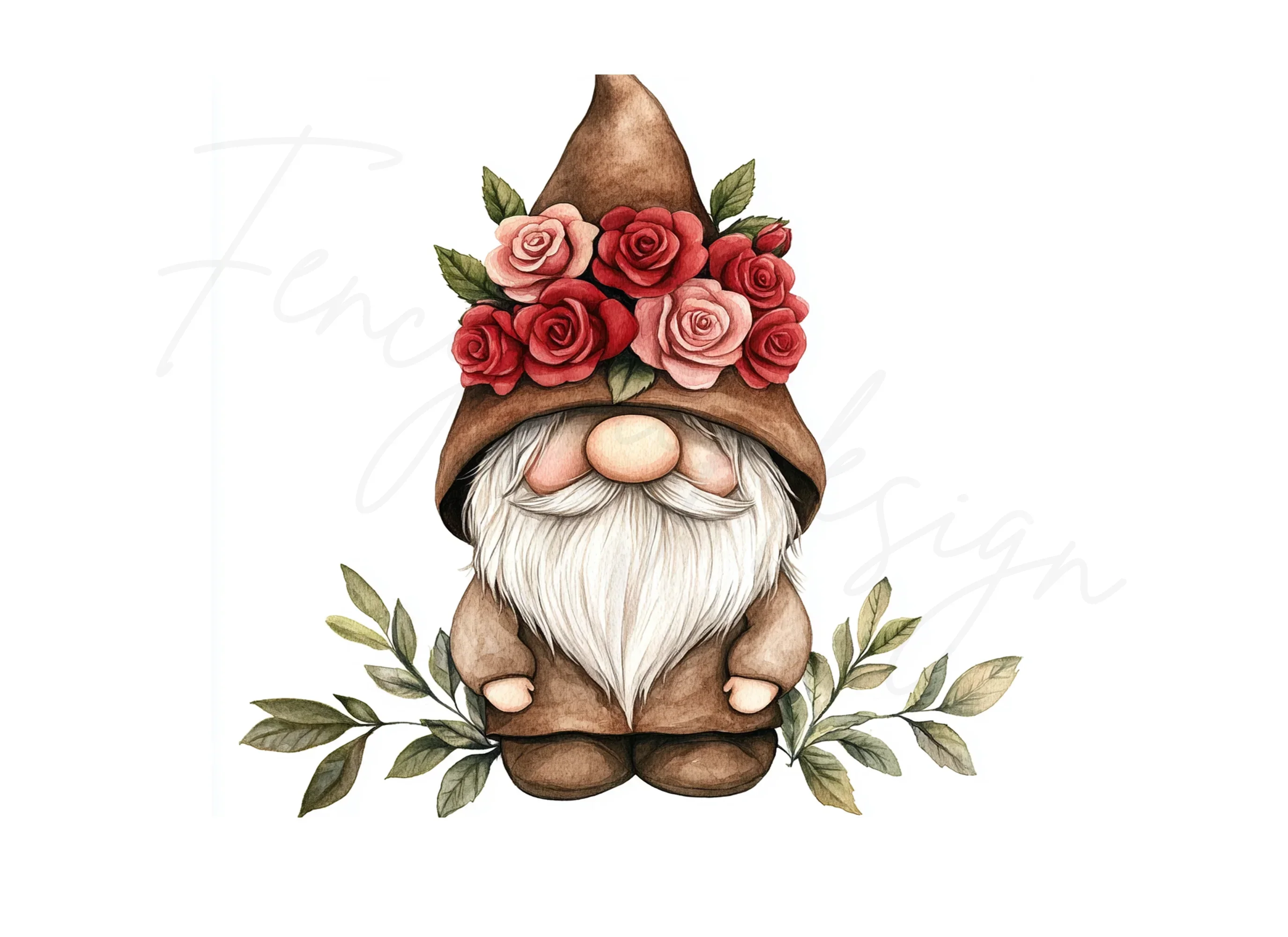 Charming Floral Gnomes Clipart Bundle - Image 3