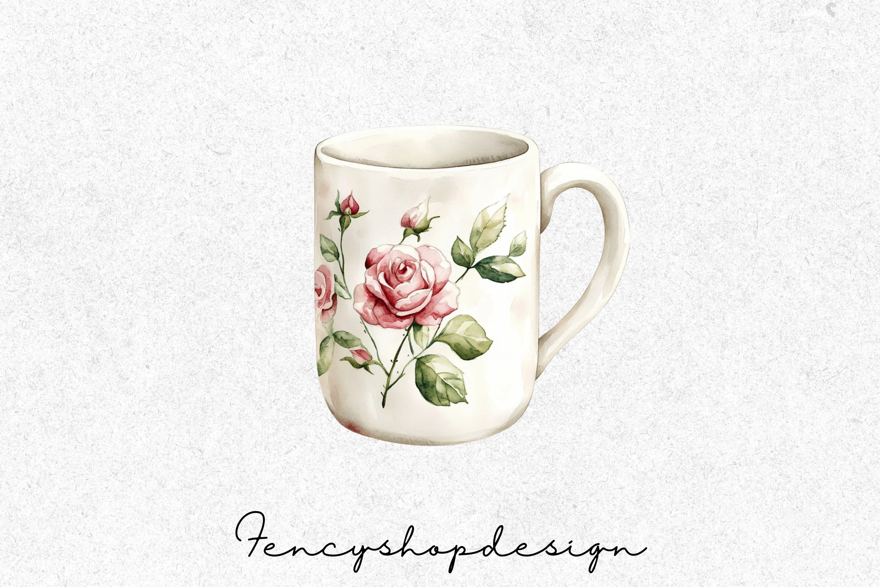 Charming Floral Mugs Clipart Bundle - Image 7