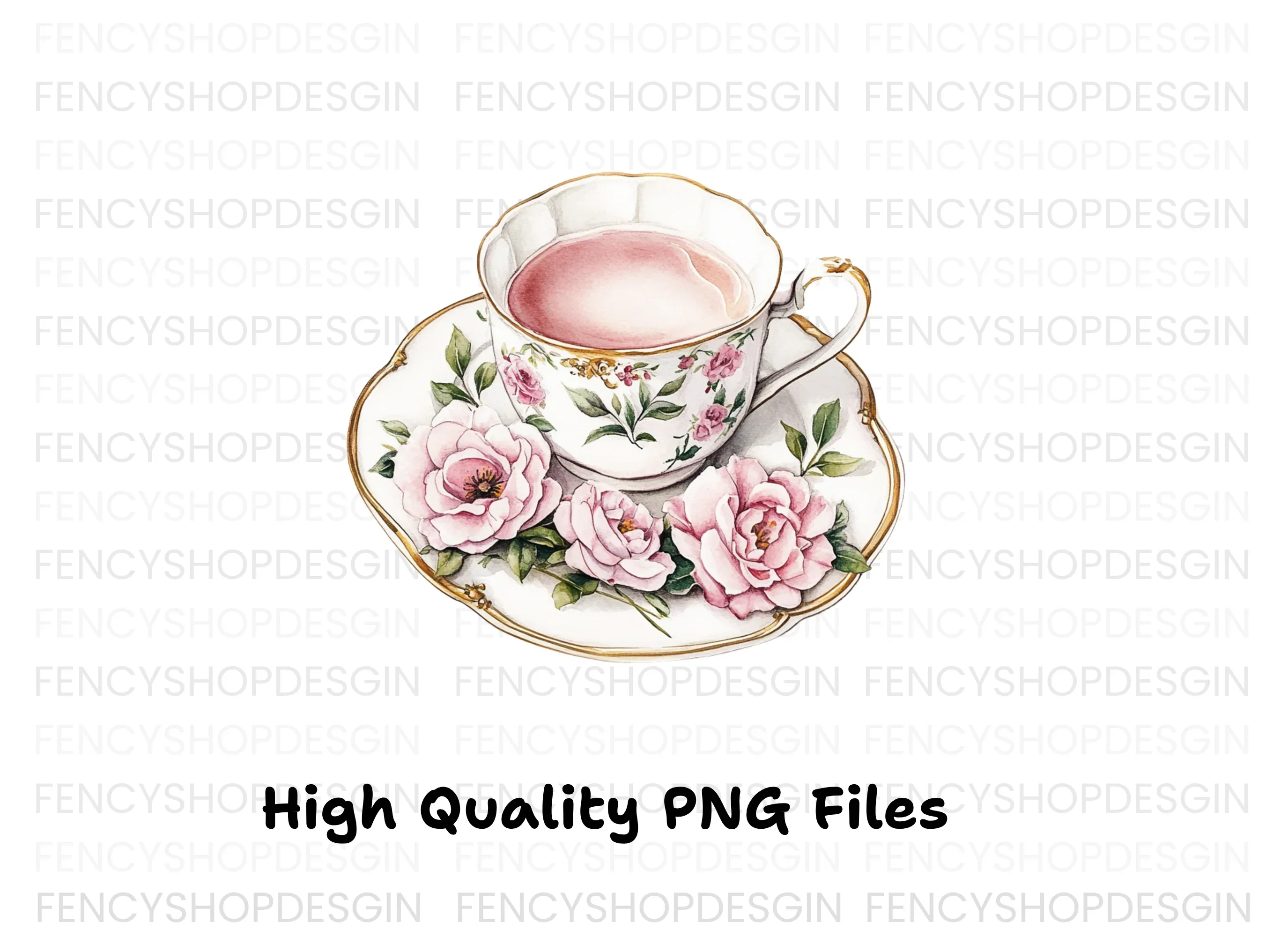 Charming Floral Teacups Clipart Bundle - Image 2