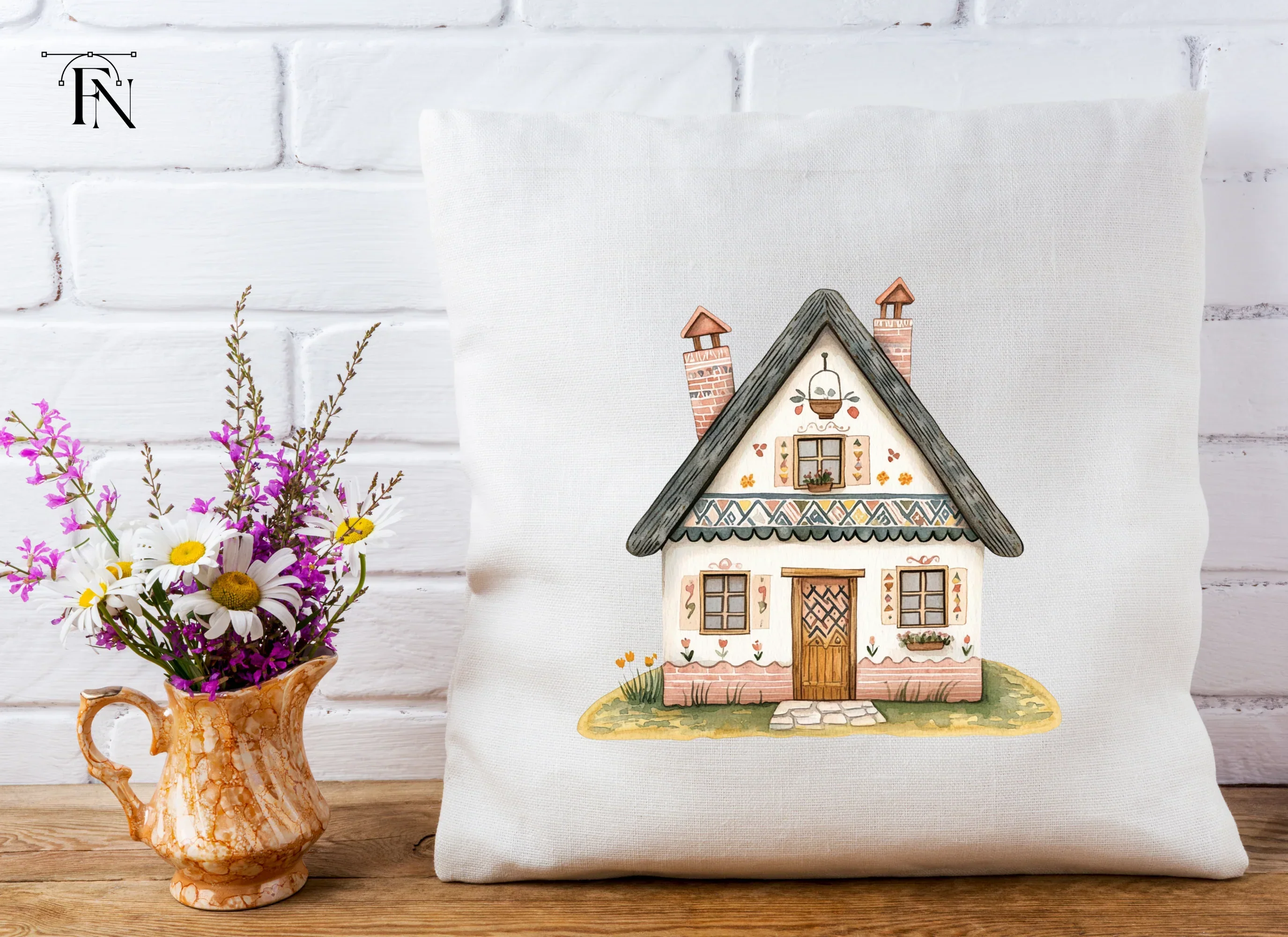 Charming Folk House Clipart Bundle - Image 4