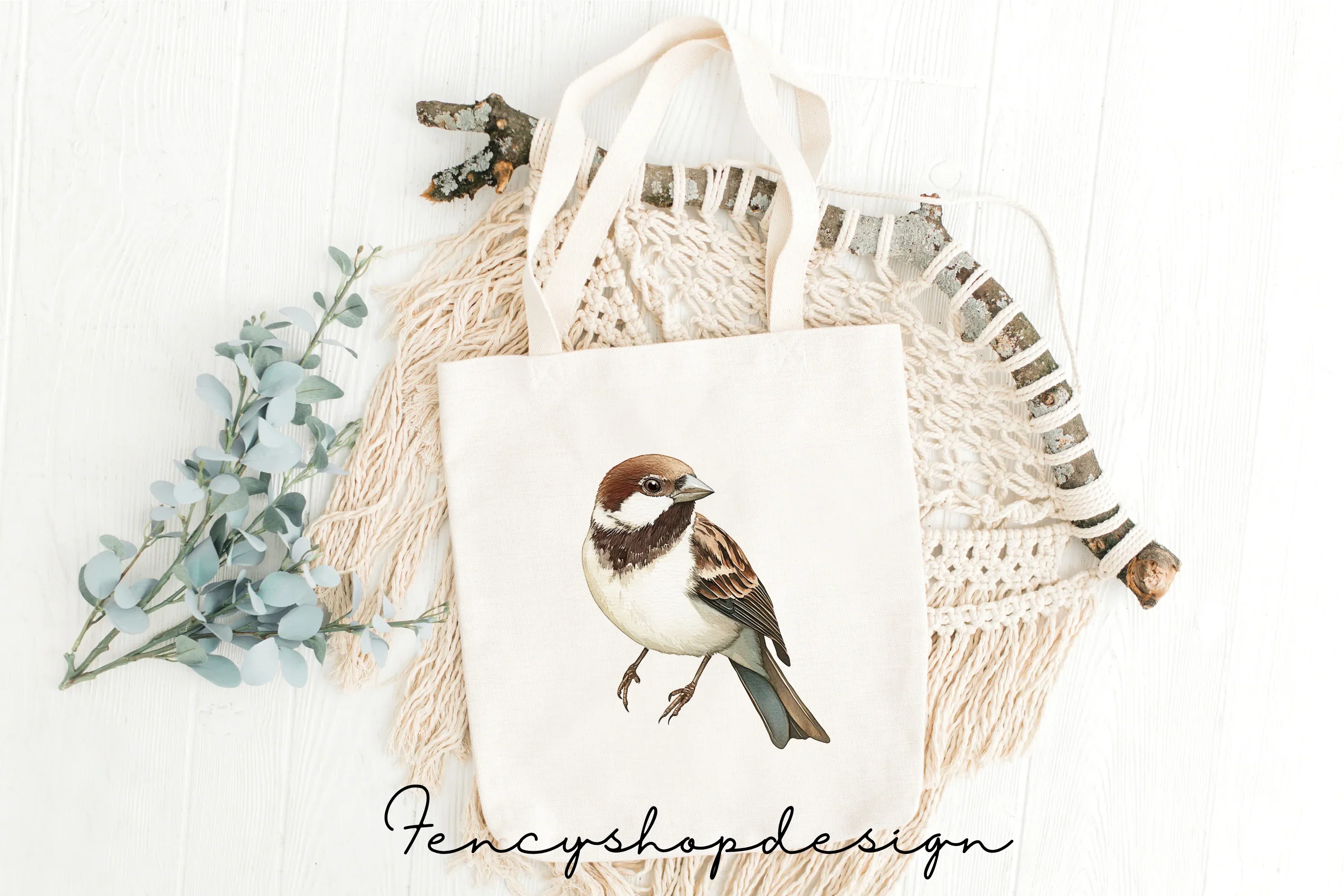 Charming Garden Sparrows Clipart Bundle - Image 8