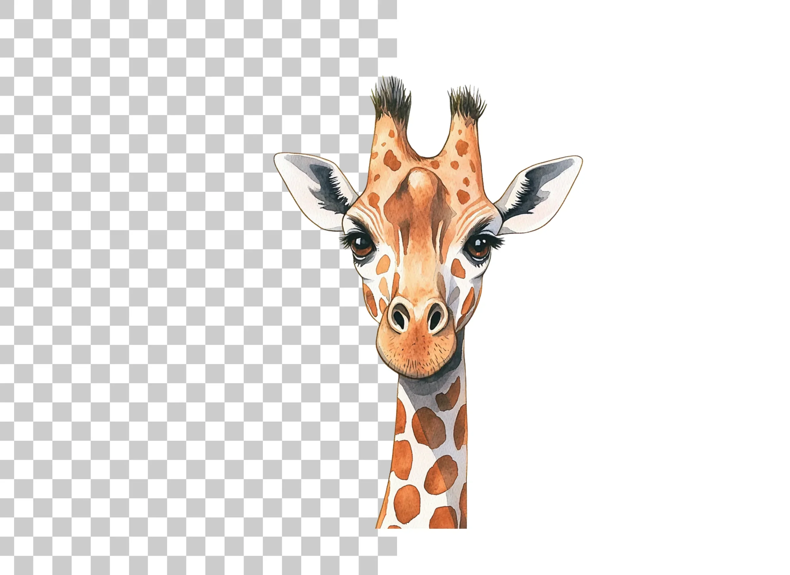 Charming Giraffe Head Clipart Bundle - Image 2