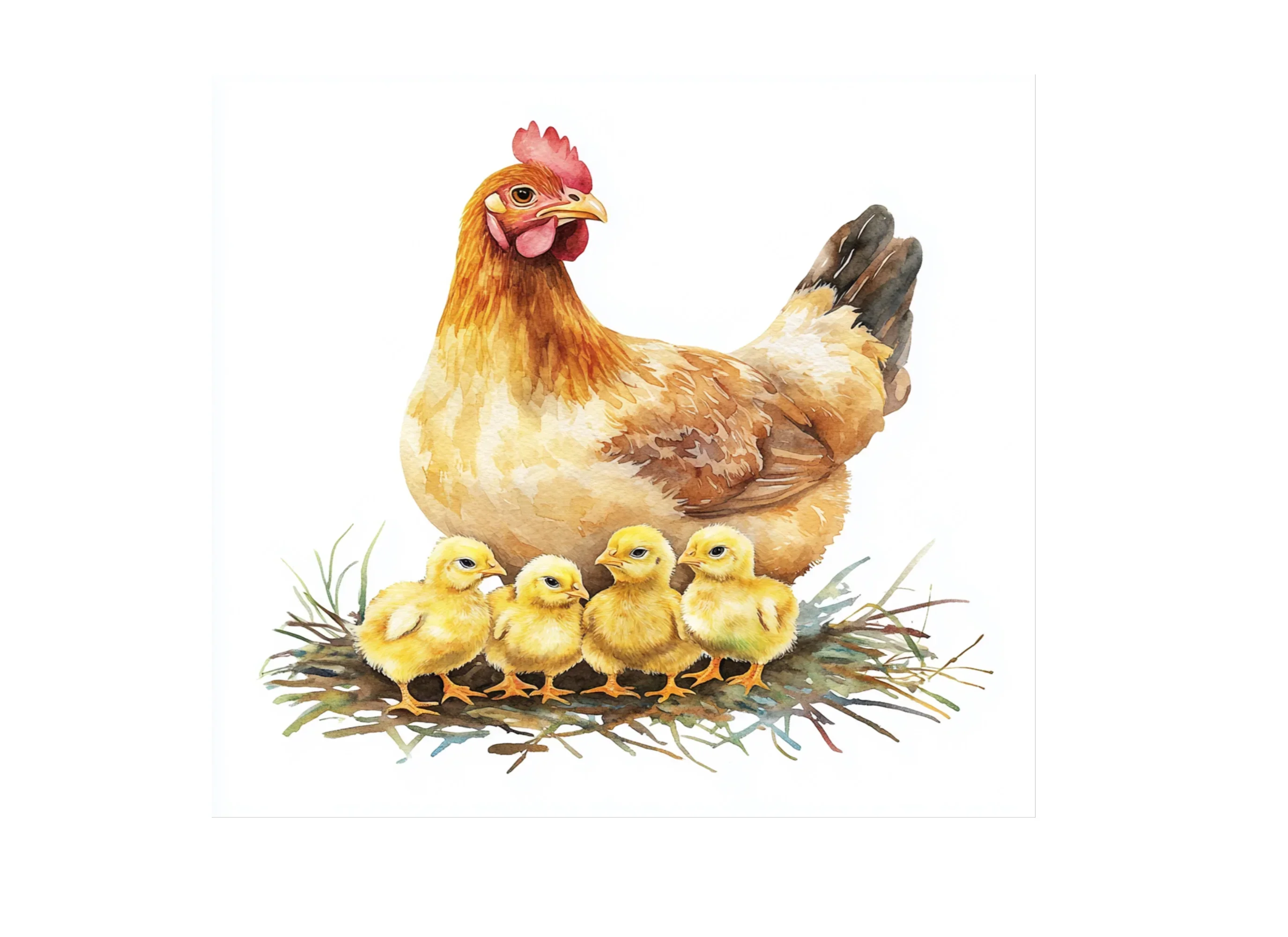 Charming Hen and Chicks Clipart Bundle - Image 2