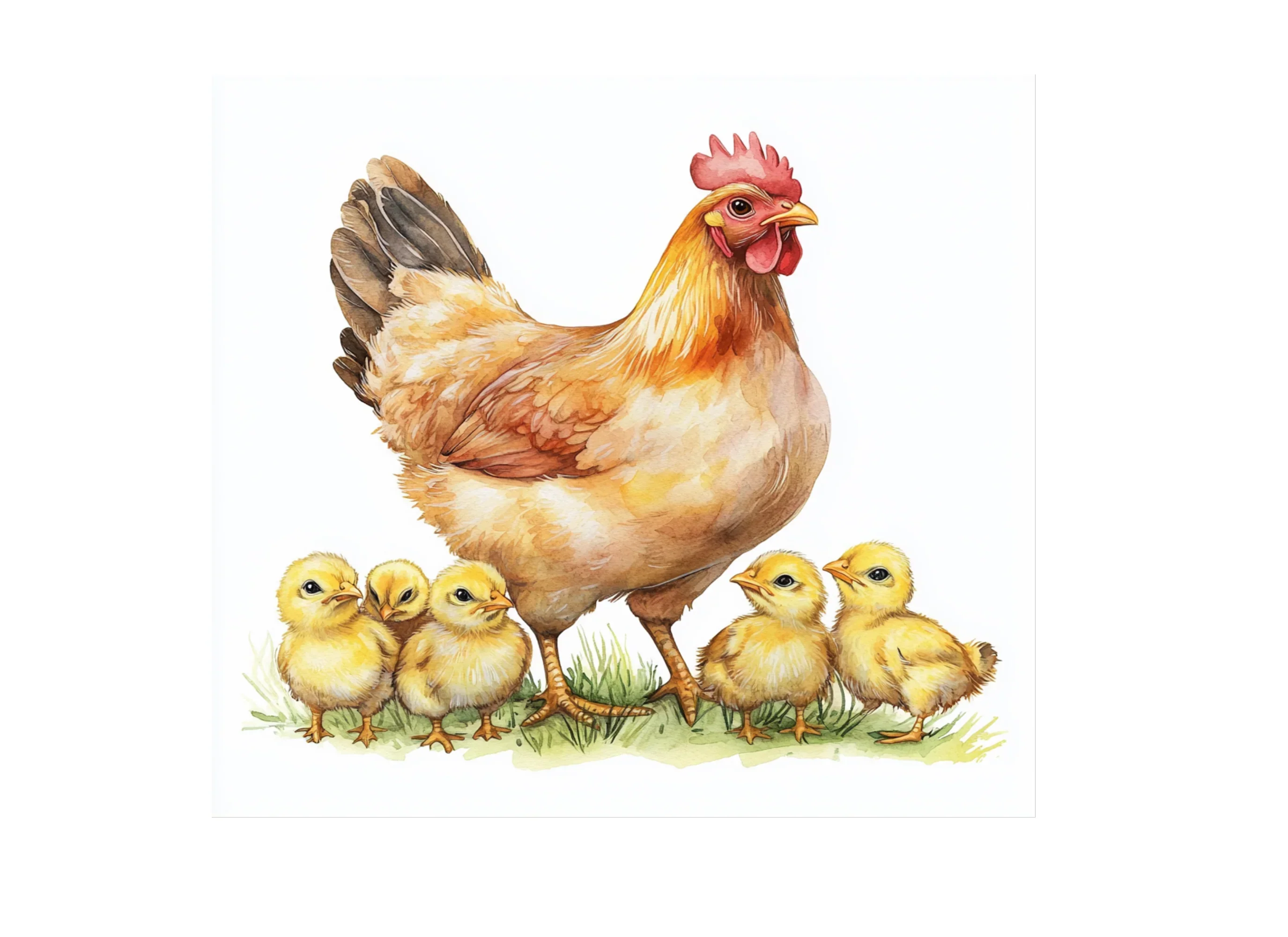 Charming Hen and Chicks Clipart Bundle - Image 3