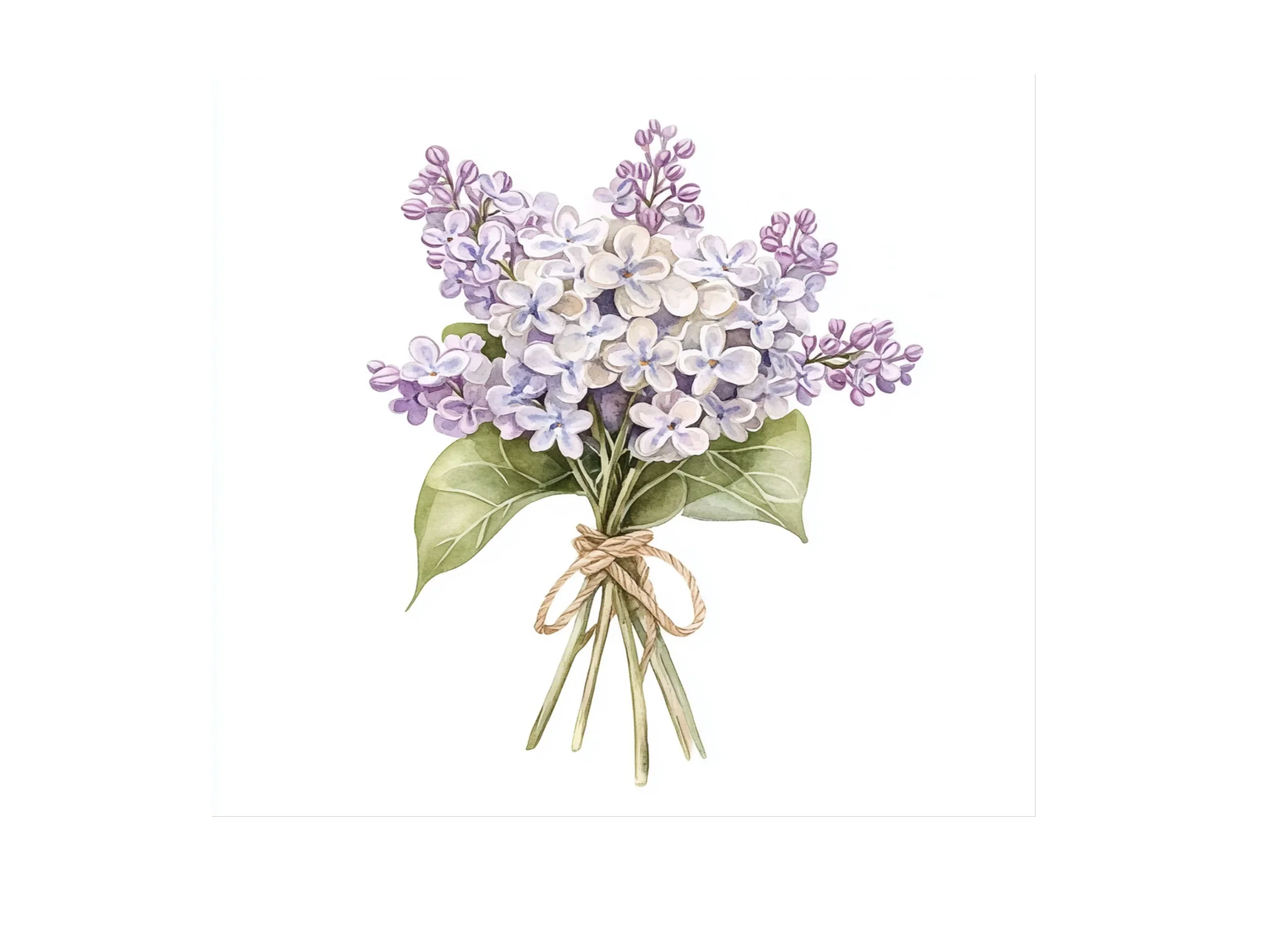 Charming Lilac Bouquets Clipart Bundle - Image 3
