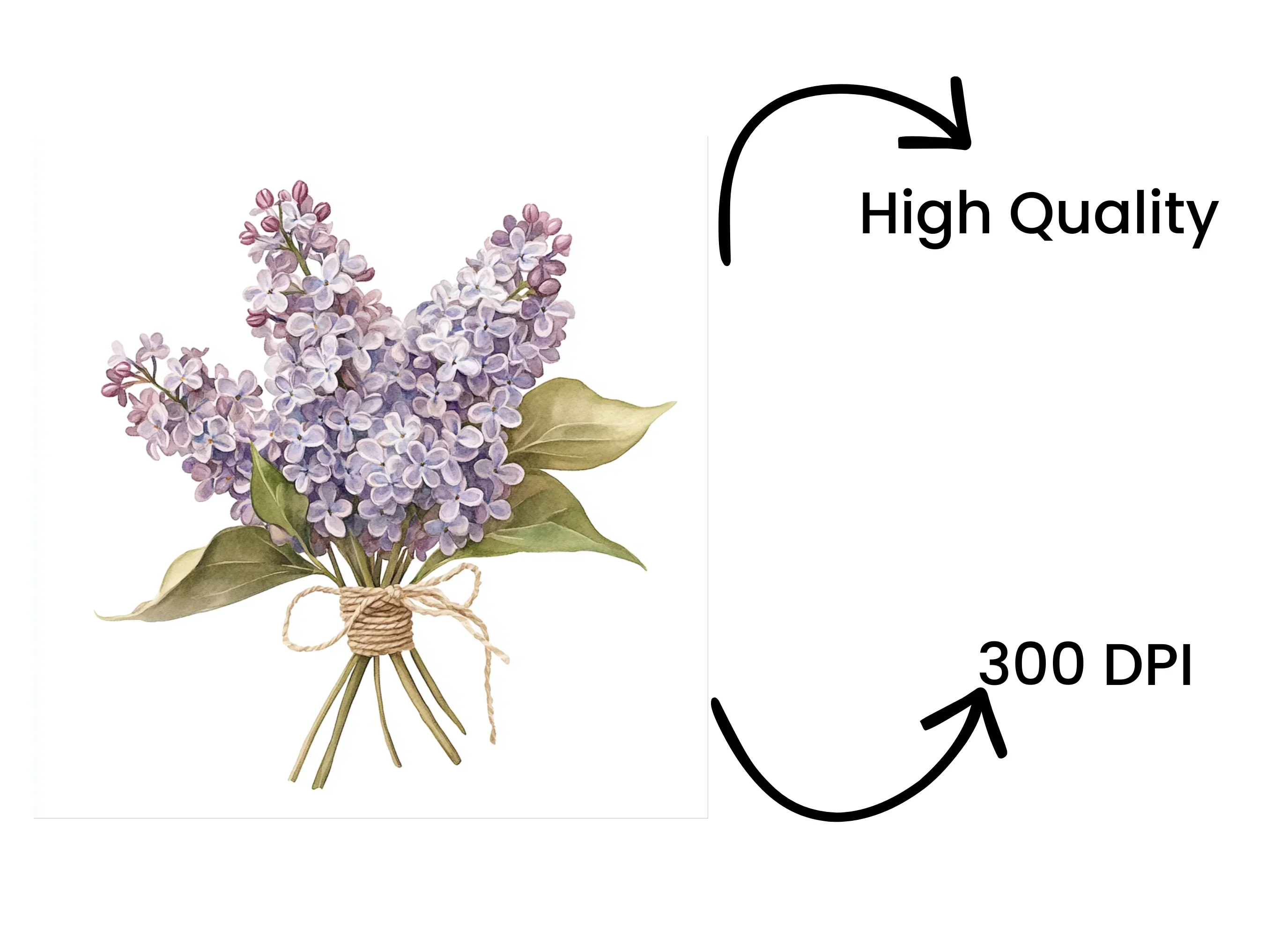 Charming Lilac Bouquets Clipart Bundle - Image 4