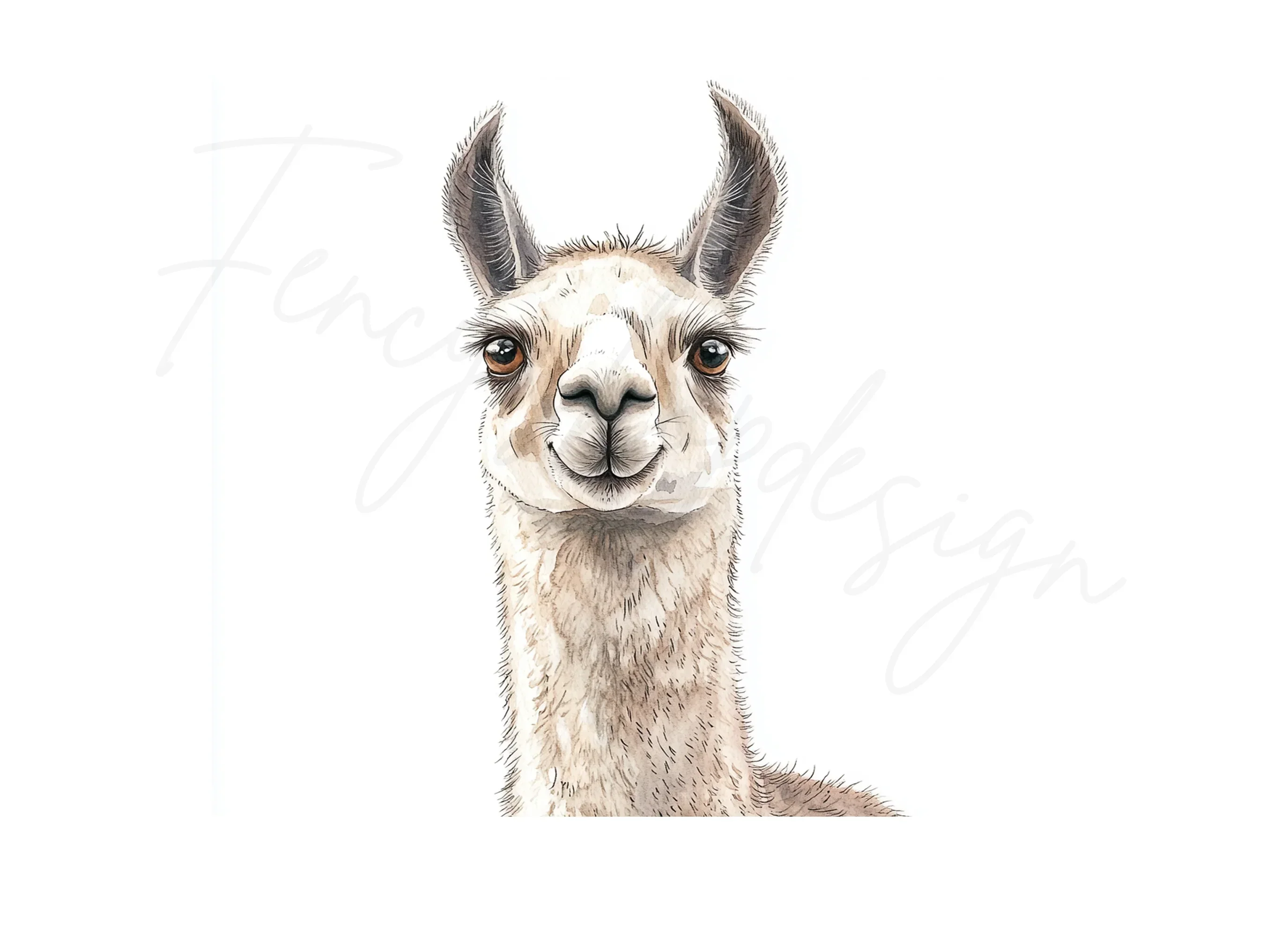 Charming Llama Portraits Clipart Bundle - Image 2