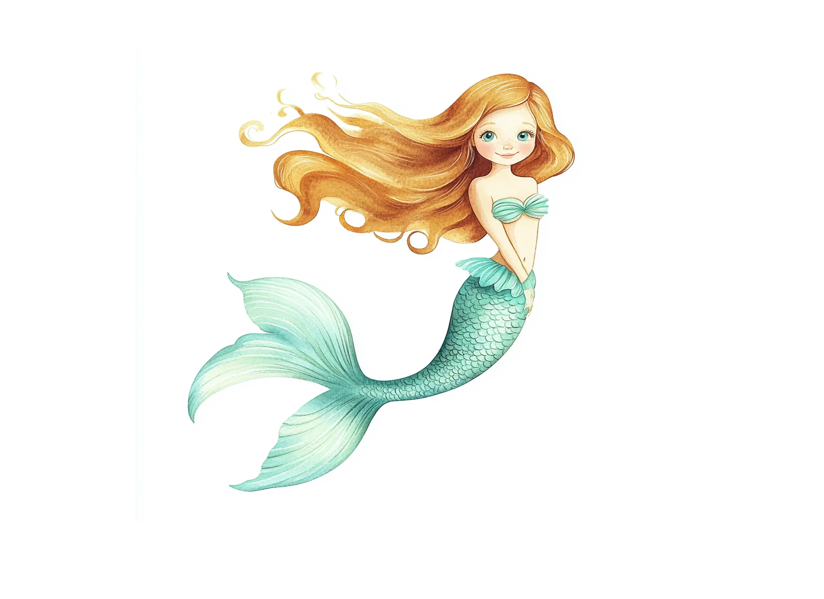 Charming Mermaid Illustrations Clipart Bundle - Image 3