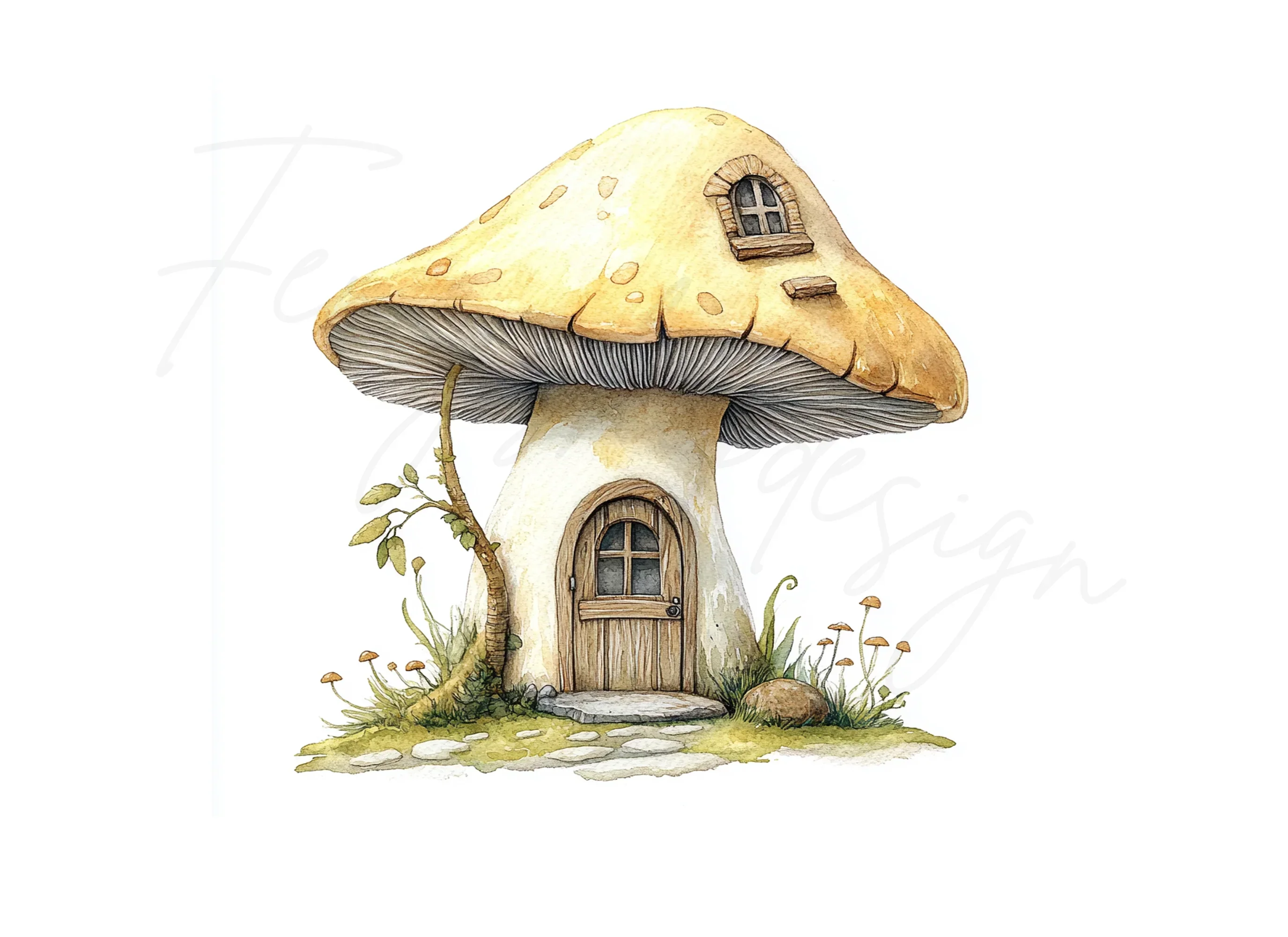 Charming Mushroom House Clipart Bundle - Image 2