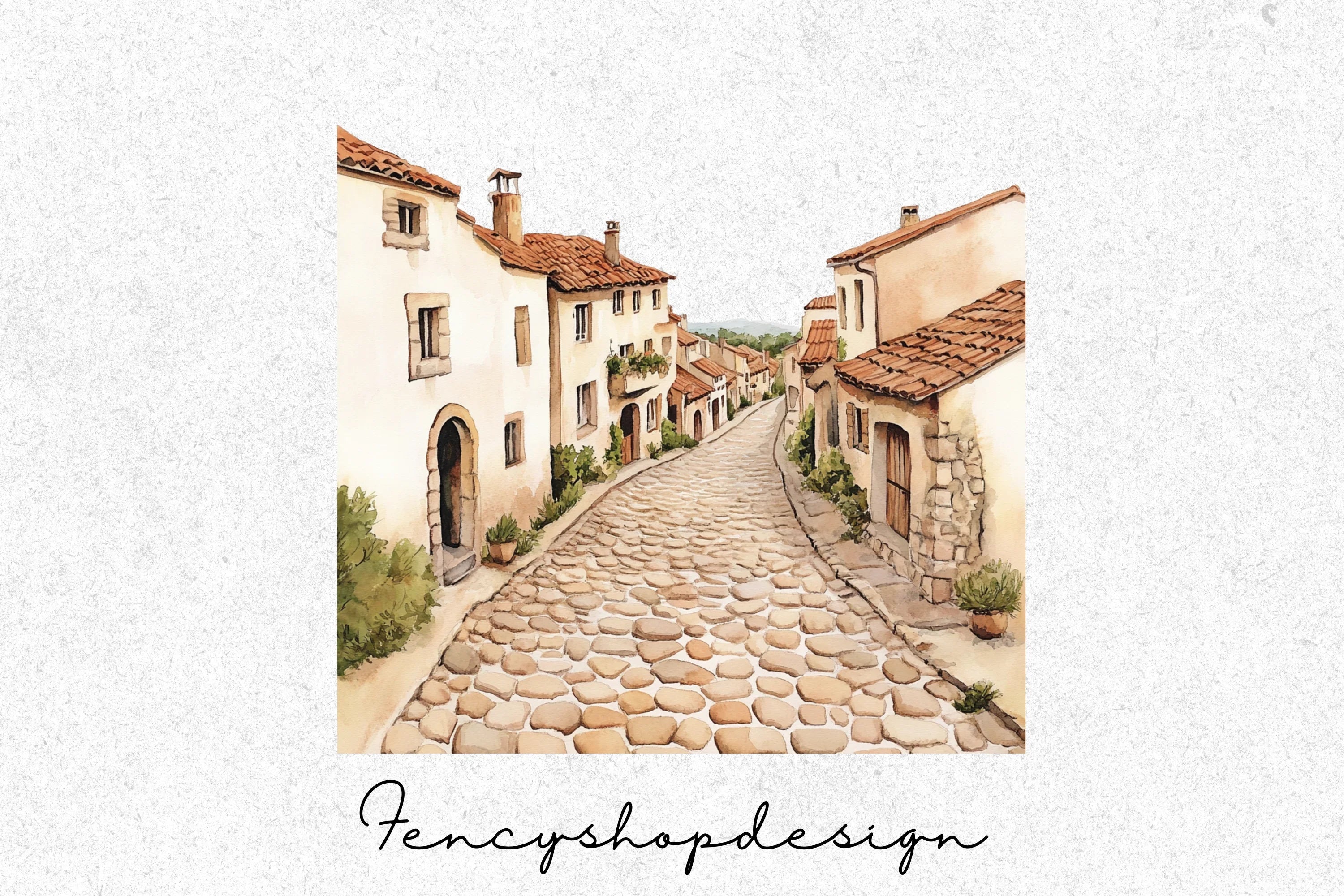 Charming Old World Cobblestone Path Clipart Bundle - Image 3