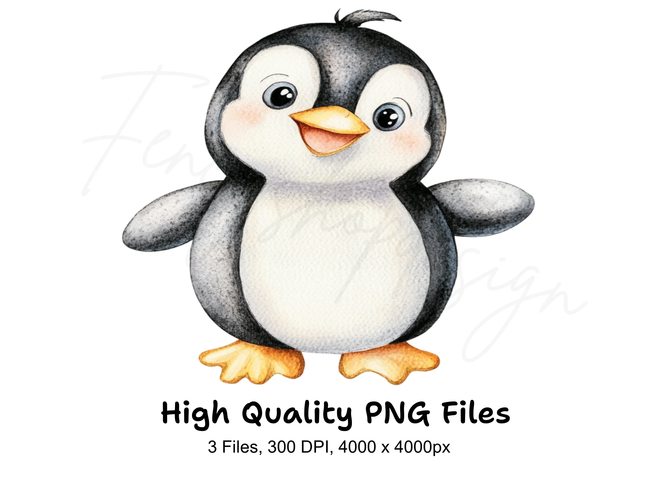 Charming Penguin Clipart Bundle