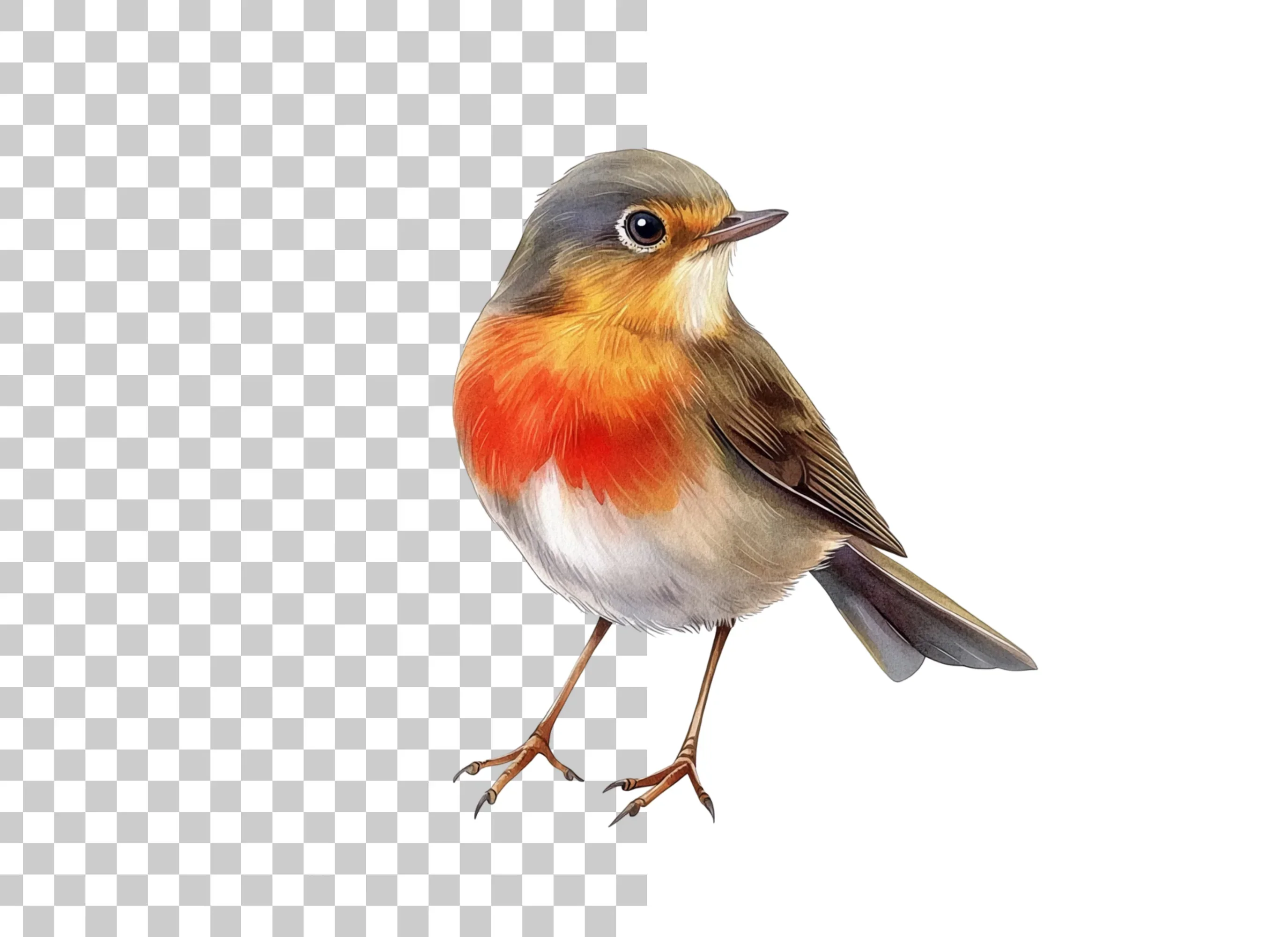 Charming Robin Bird Clipart Bundle - Image 2