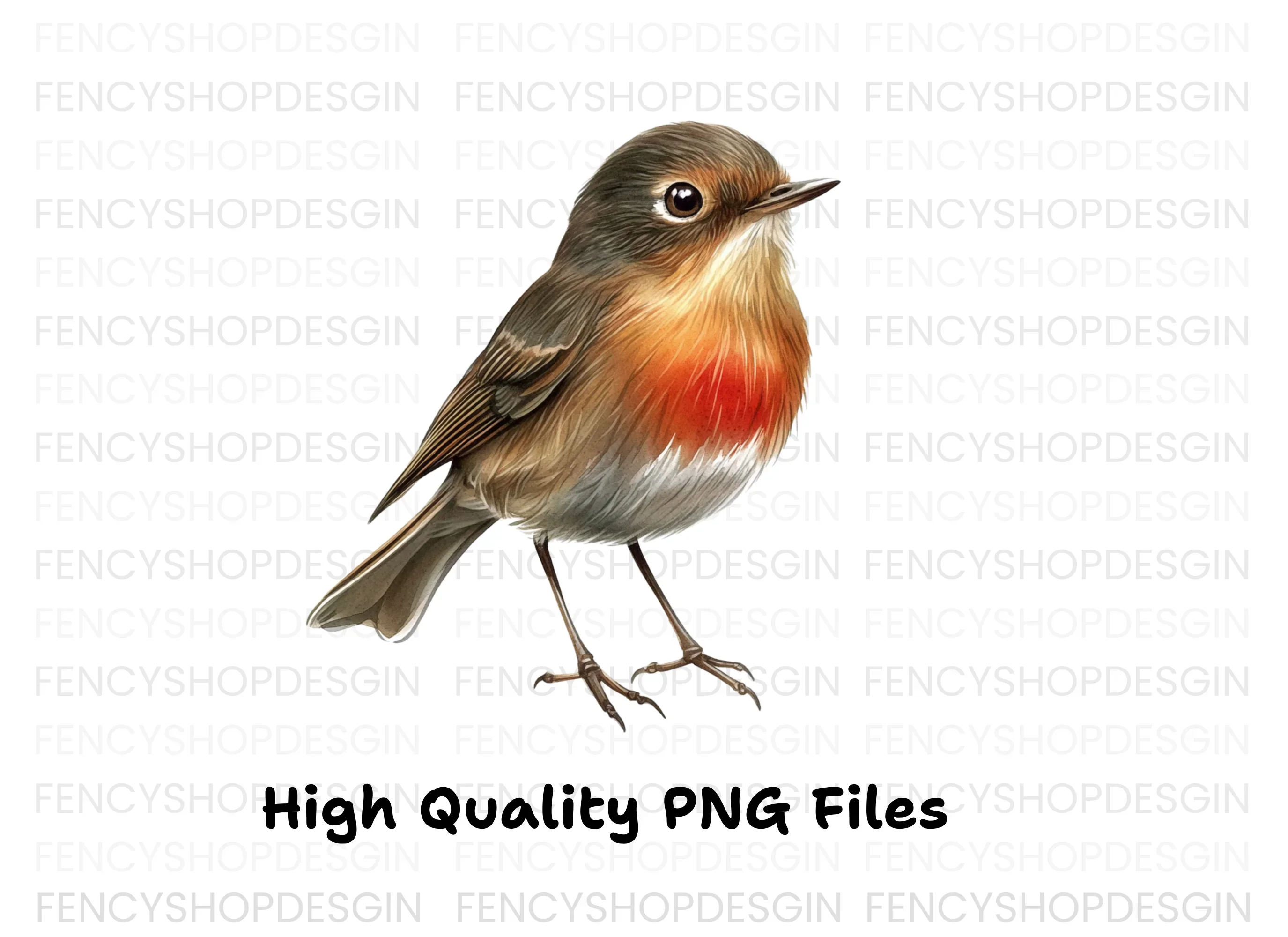 Charming Robin Bird Clipart Bundle - Image 3