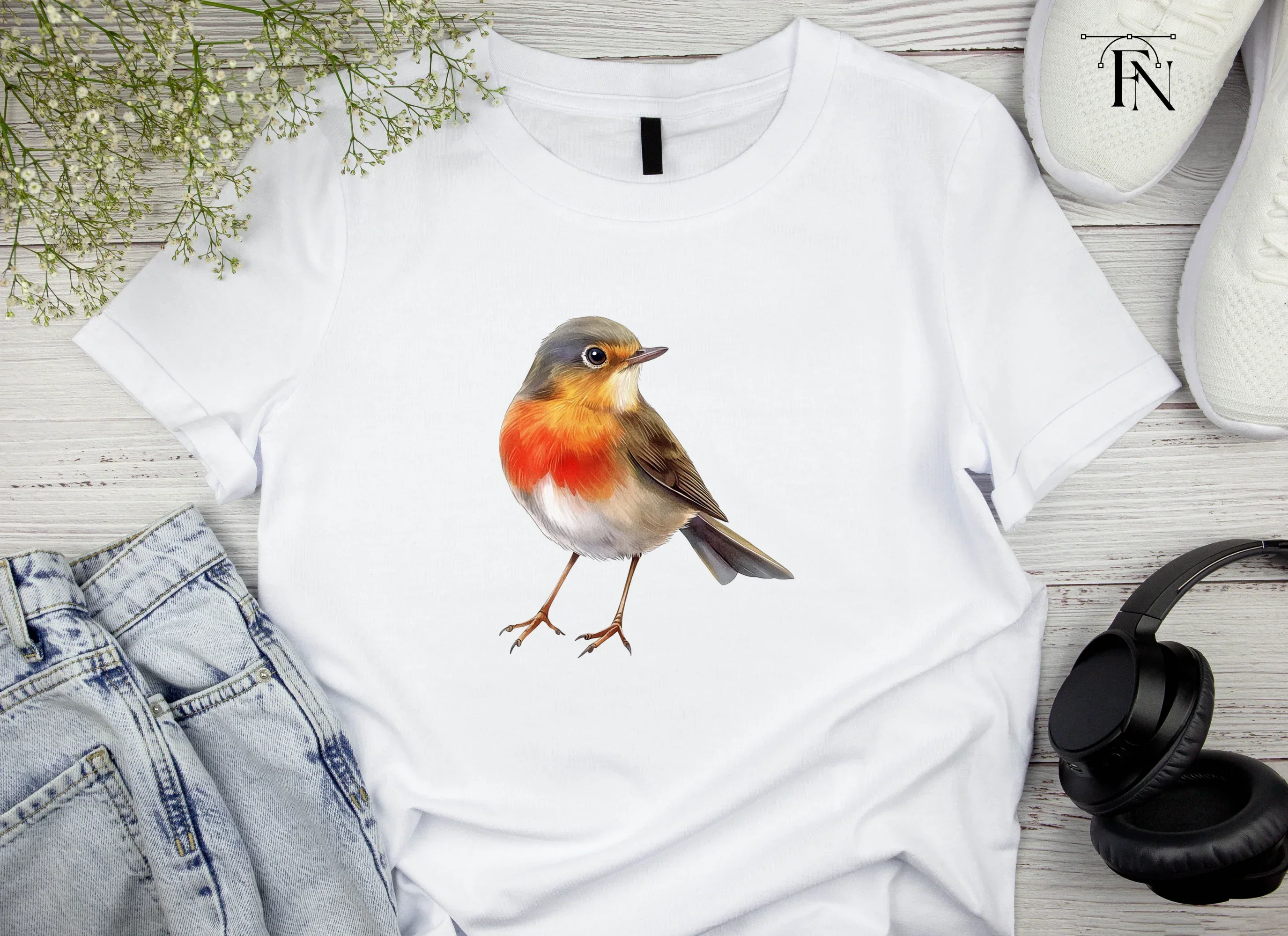 Charming Robin Bird Clipart Bundle - Image 4