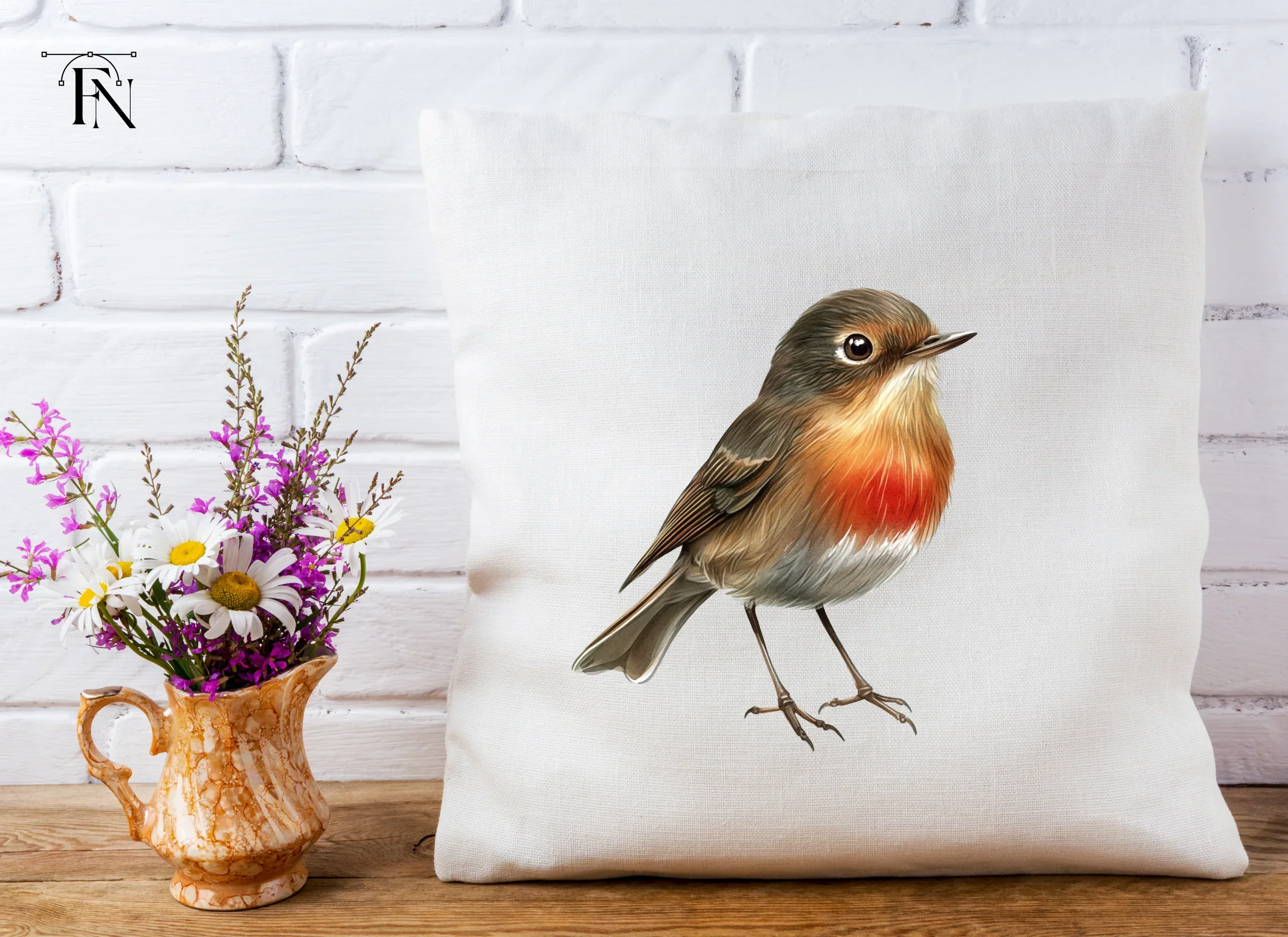 Charming Robin Bird Clipart Bundle - Image 5