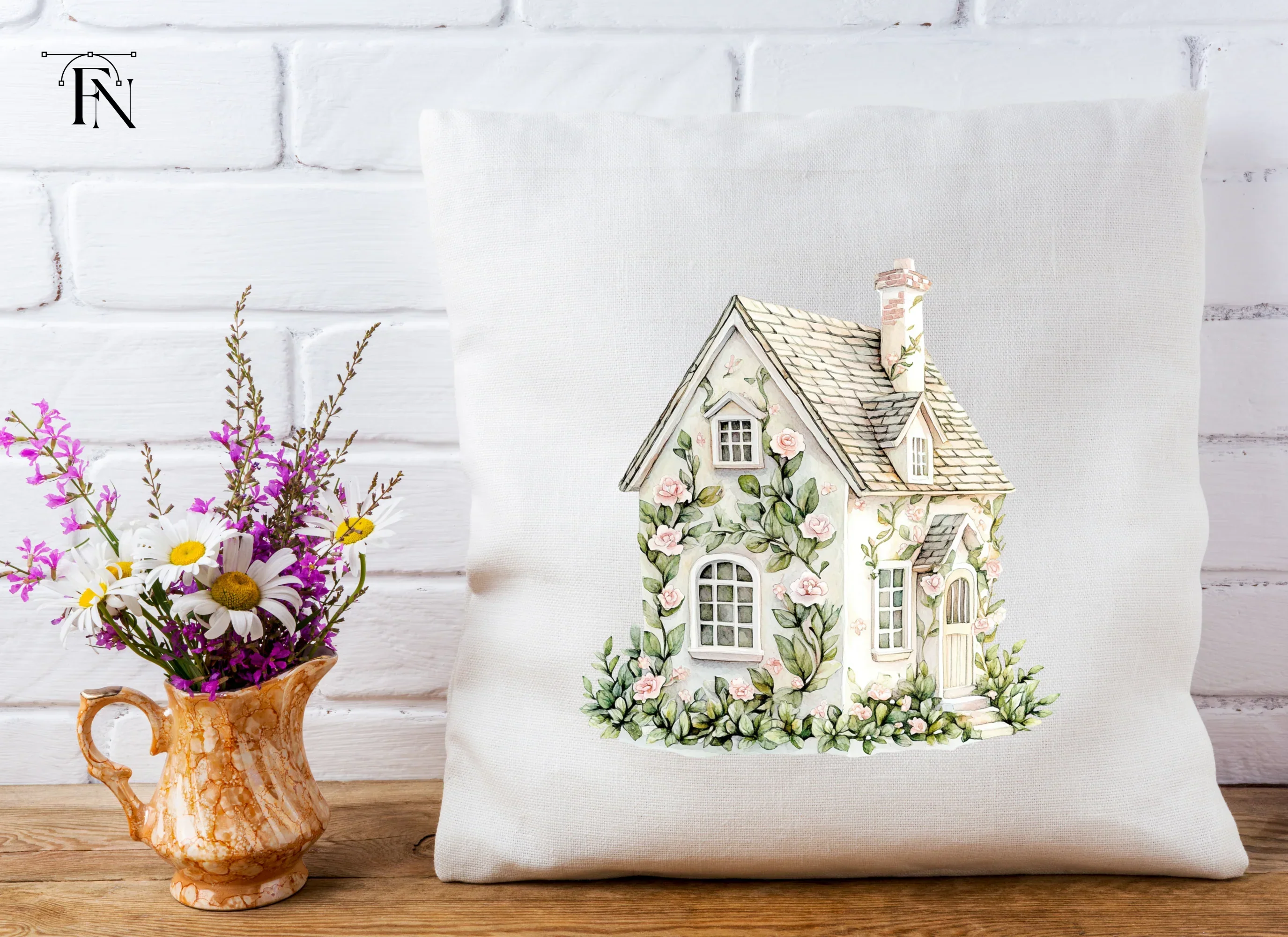 Charming Rose Covered Cottage Clipart Bundle - Image 5