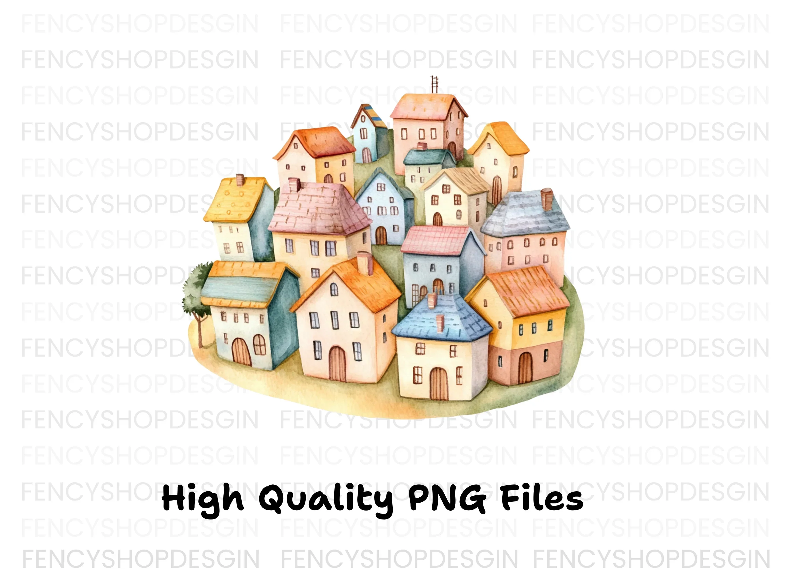 Charming Village Clipart Bundle - Image 2