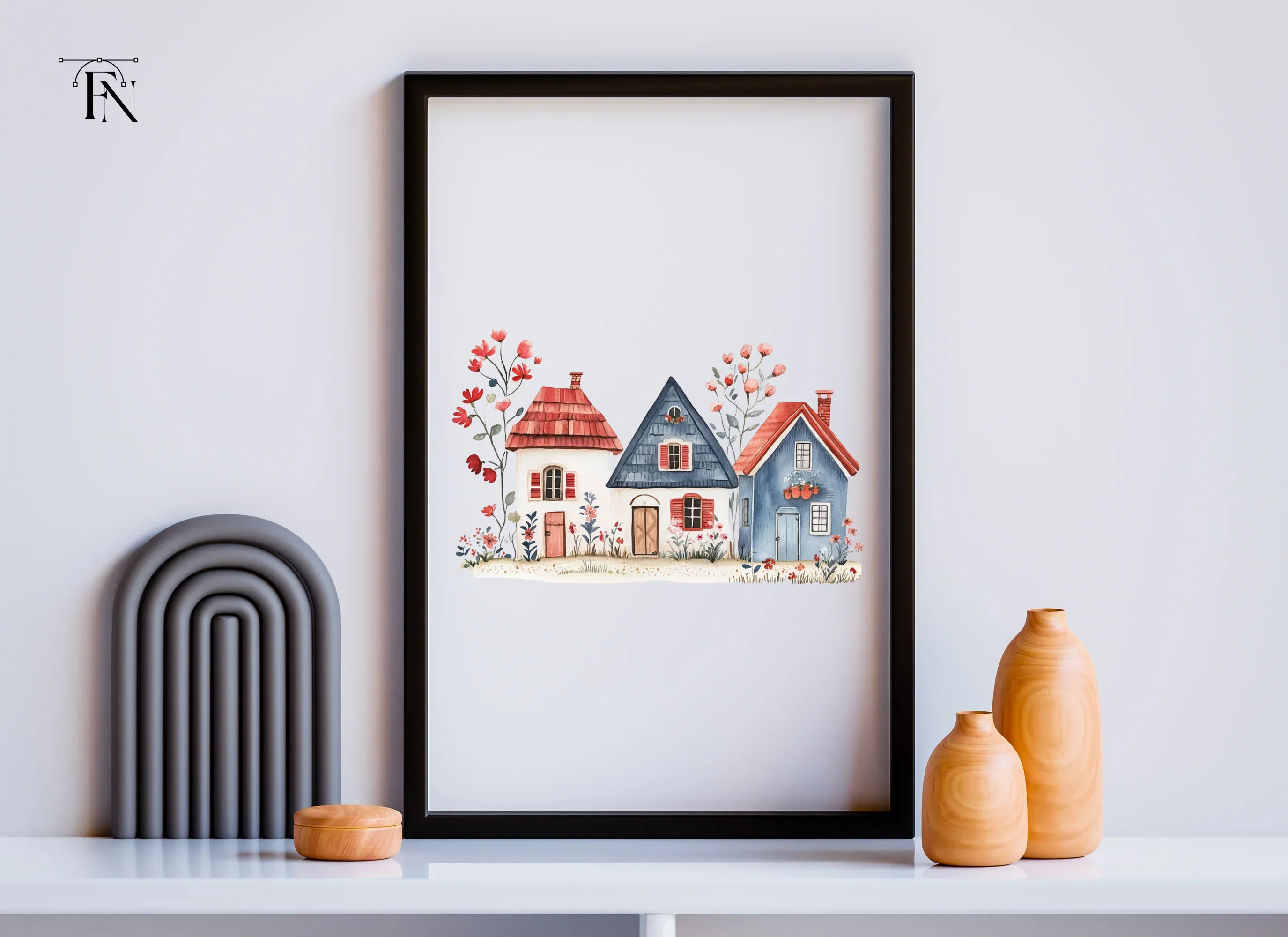 Charming Village Houses Clipart Bundle - Image 4