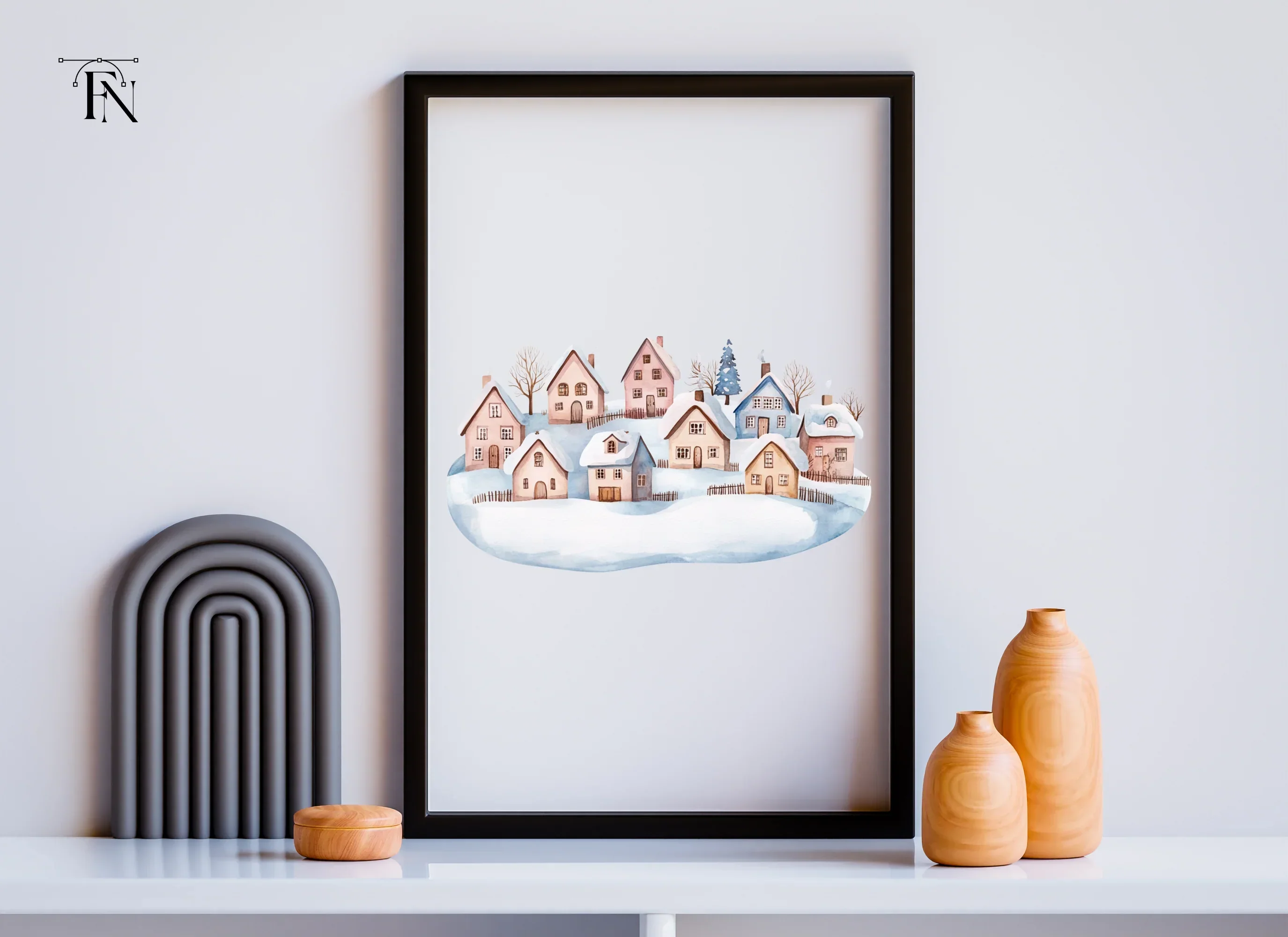 Charming Winter Town Clipart Bundle - Image 6