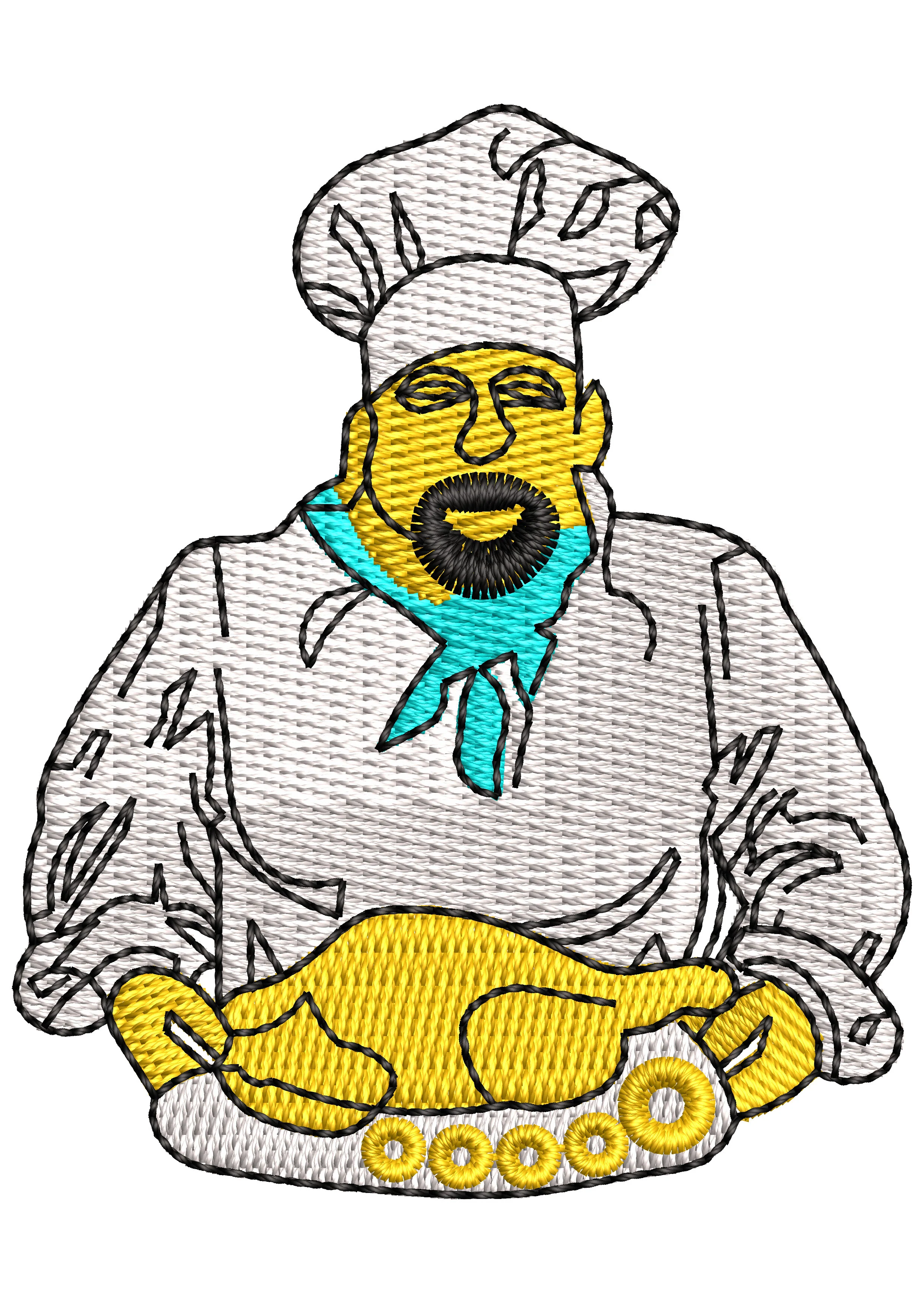 Cheaf Meal Embroidery Design
