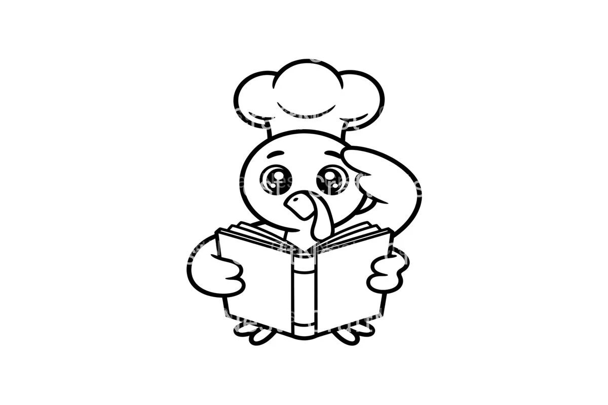 Chef Turkey Reading Planner Coloring Books - Image 3