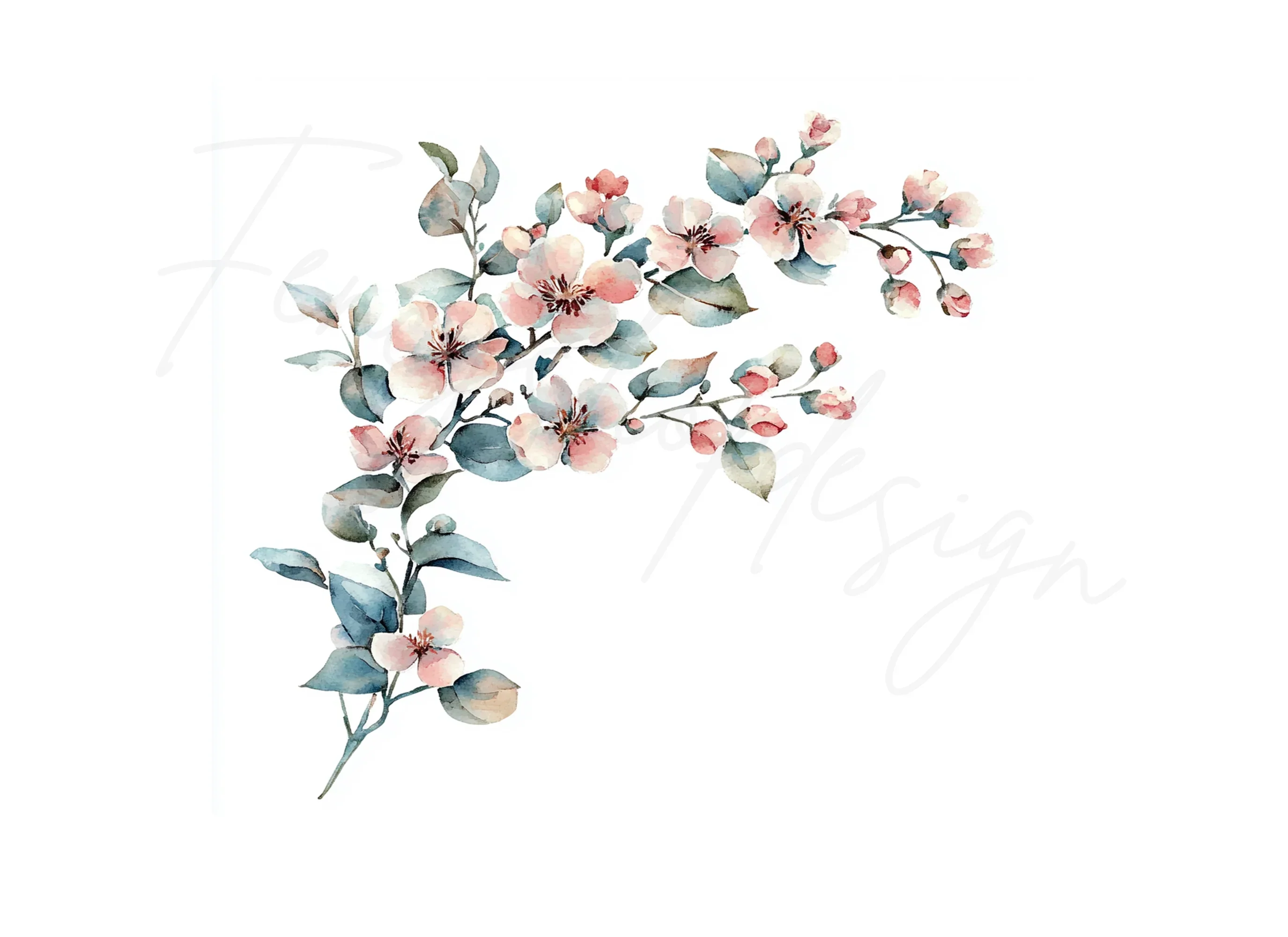 Cherry Blossom Branch Clipart Bundle - Image 3