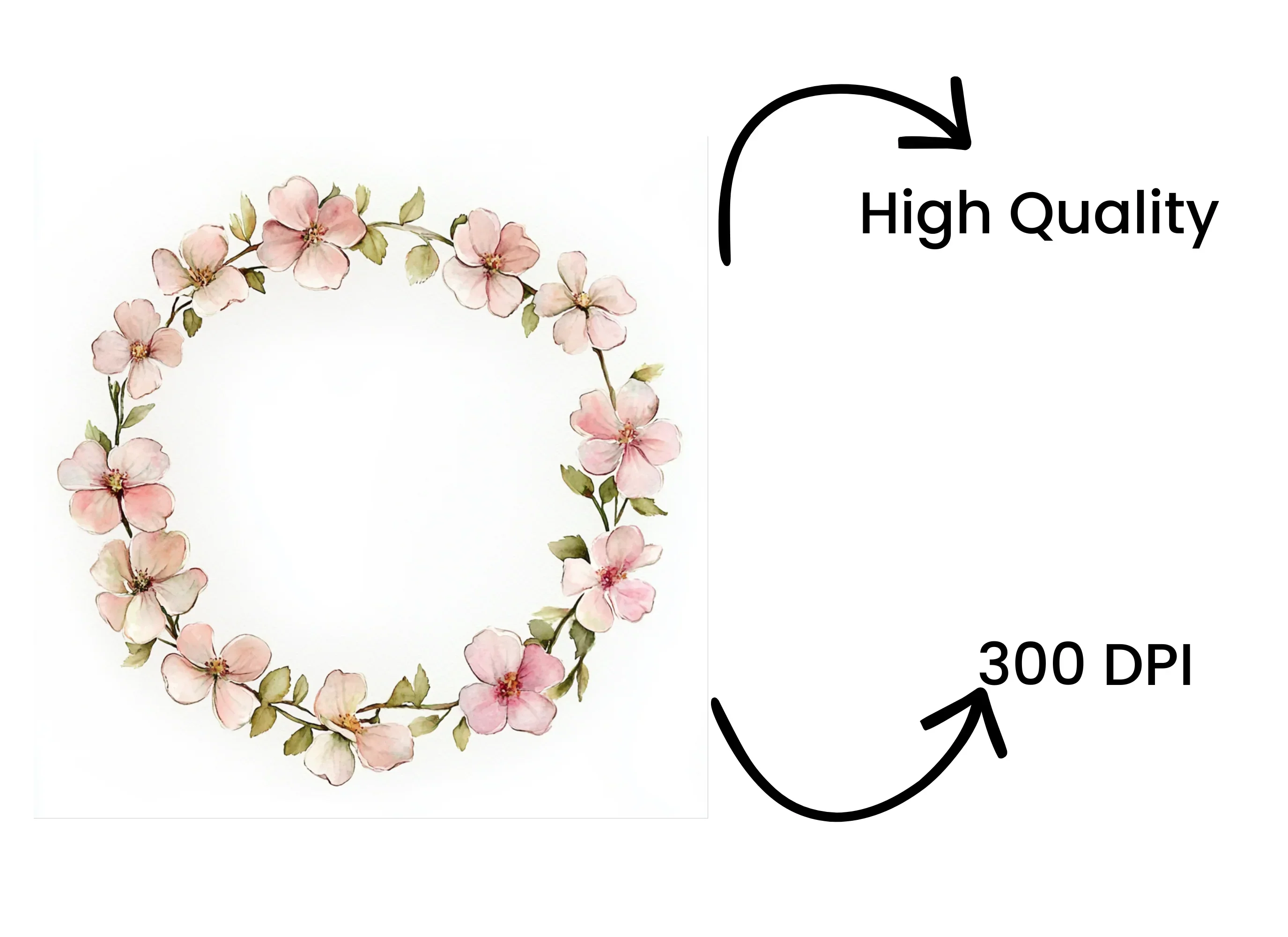 Cherry Blossom Wreaths Clipart Bundle - Image 4