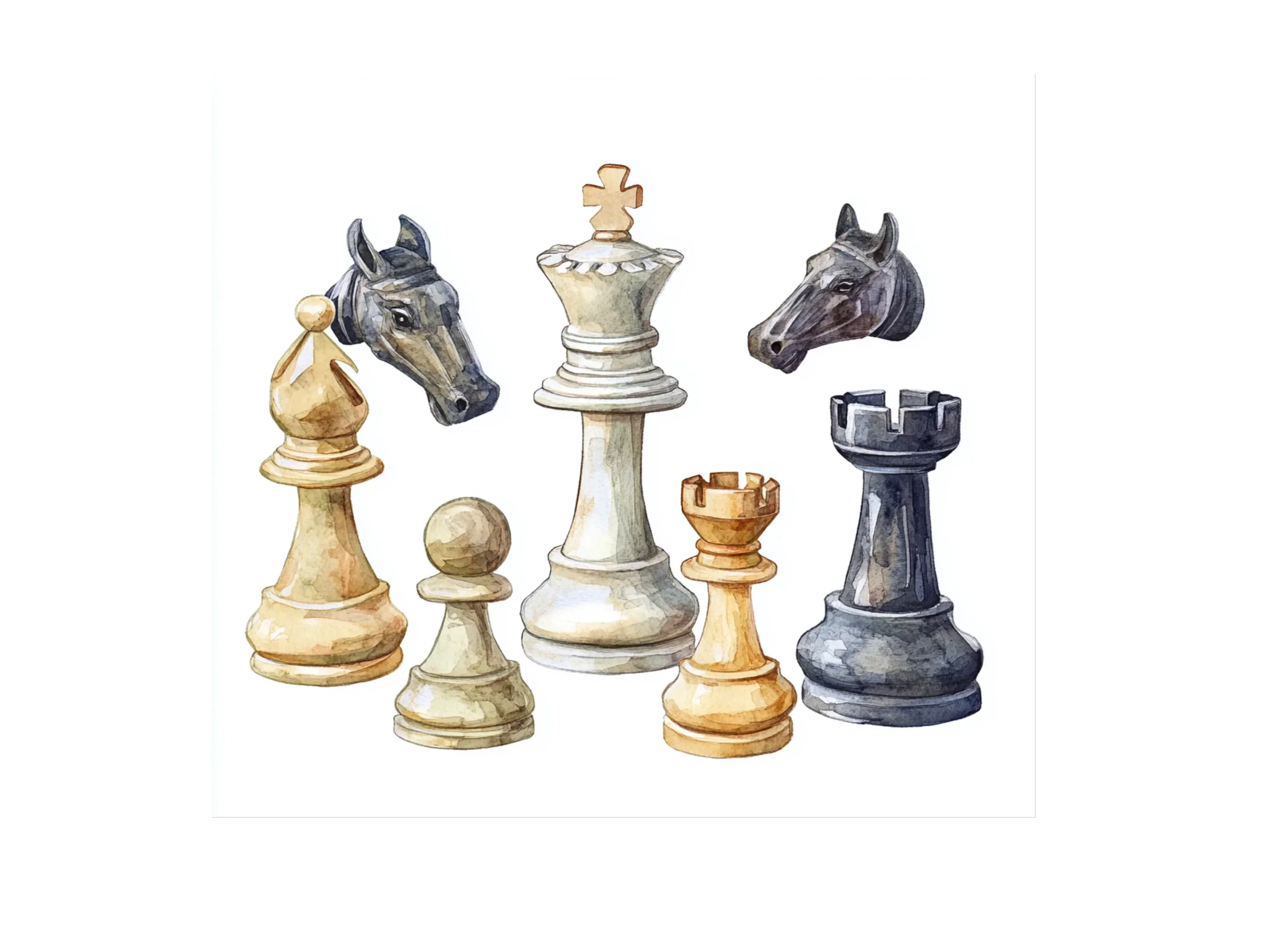 Chess Pieces Board Clipart Bundle - Image 2