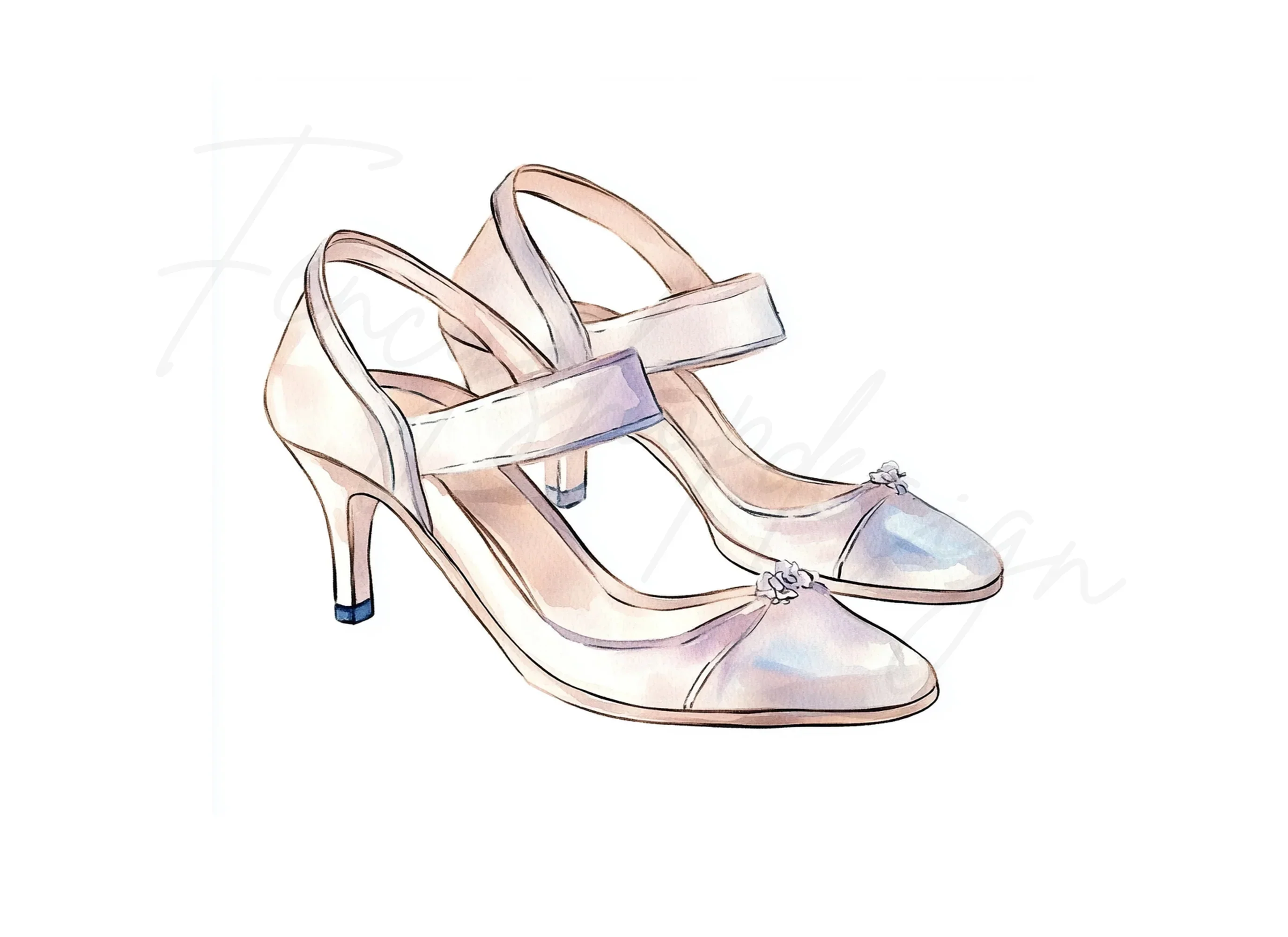 Chic White Mary Jane Wedding Heels Clipart Bundle - Image 2
