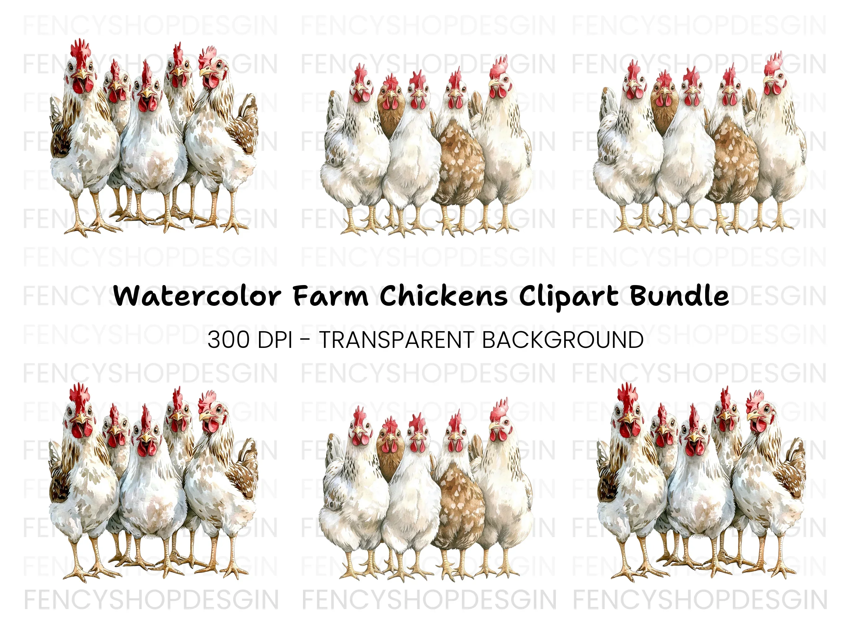 Chicken Clipart Bundle