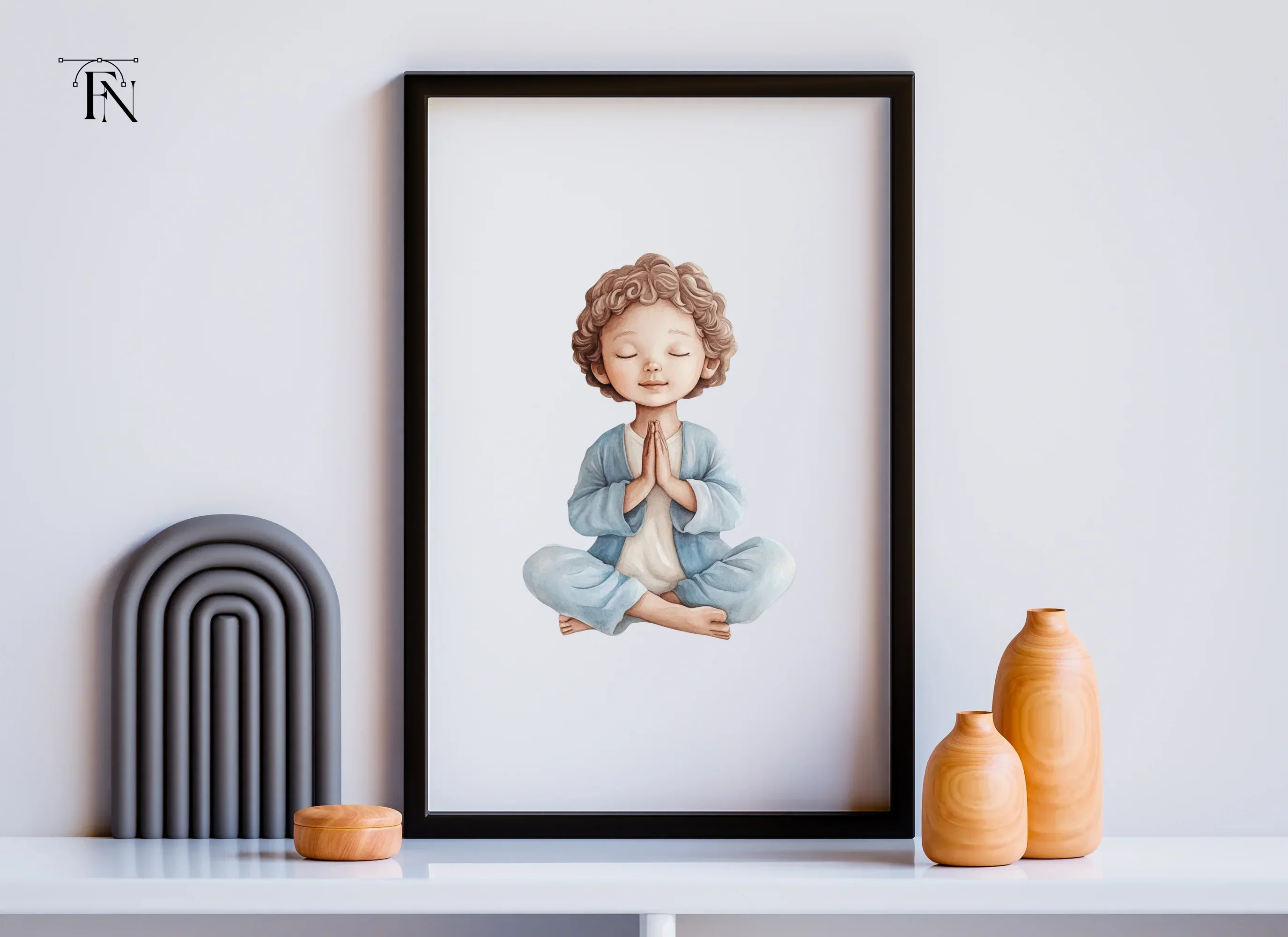 Children Meditating Clipart Bundle - Image 6