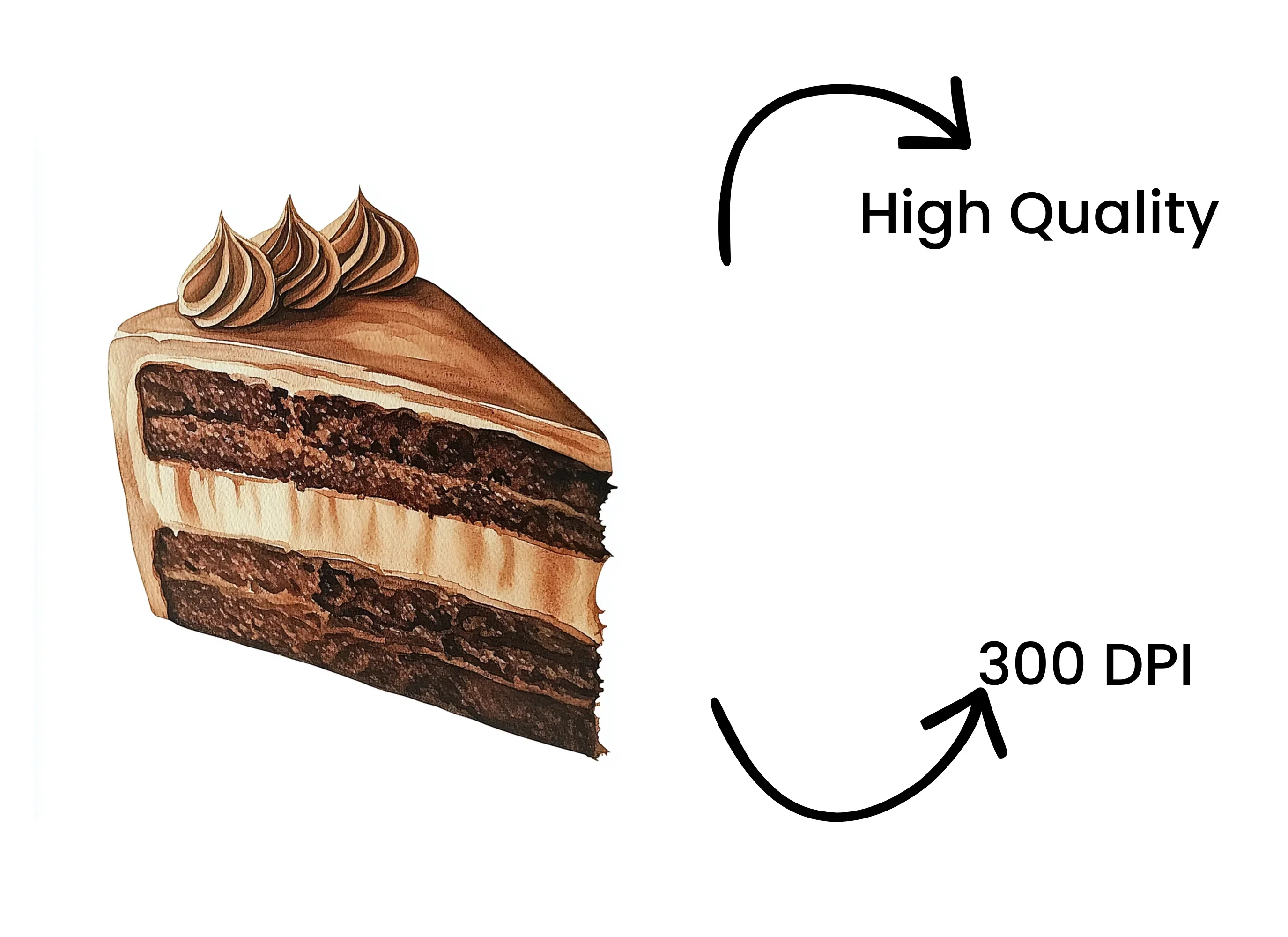 Chocolate Cake Slices Clipart Bundle - Image 4