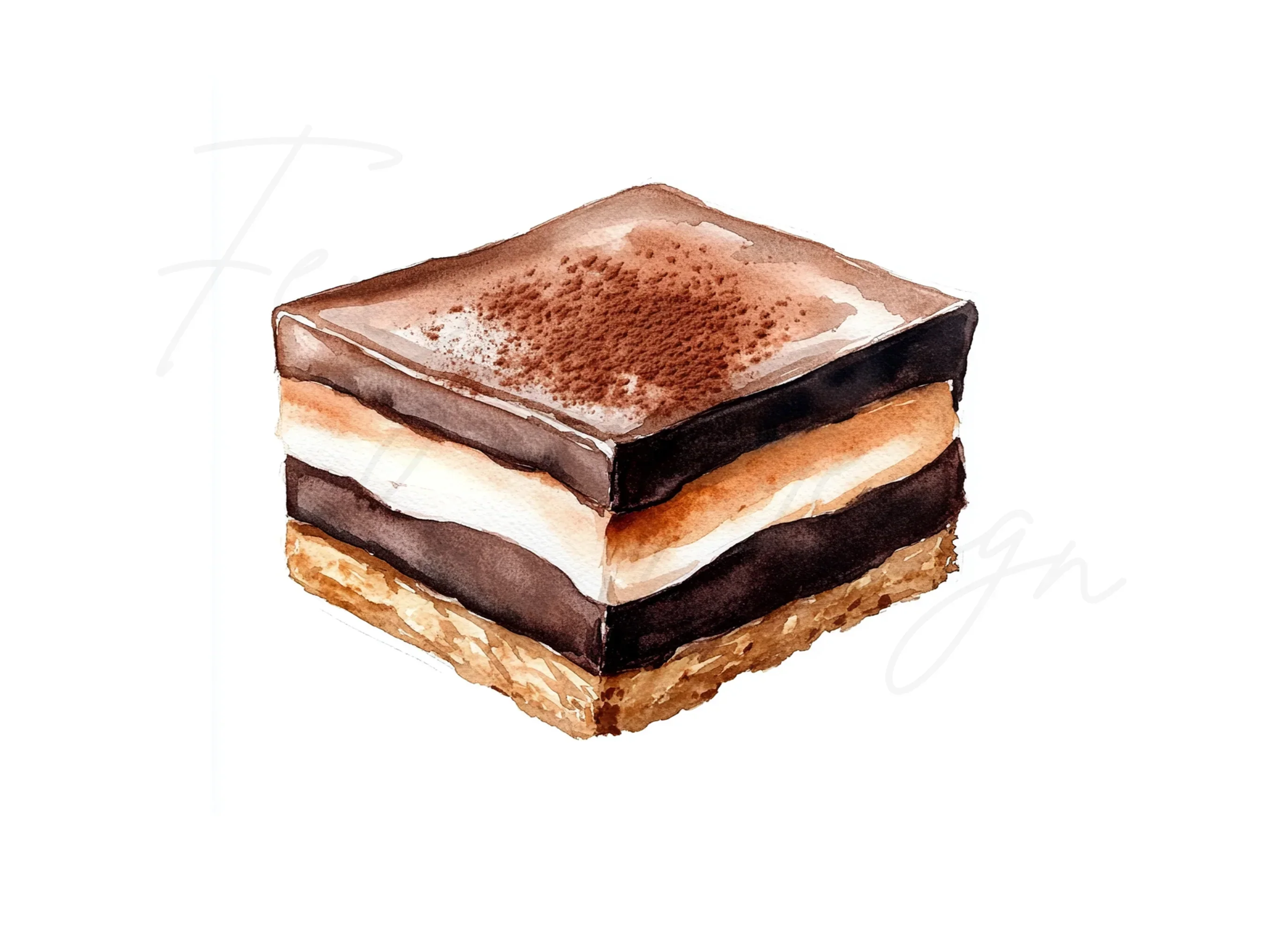 Chocolate Dessert Squares Clipart Bundle - Image 2