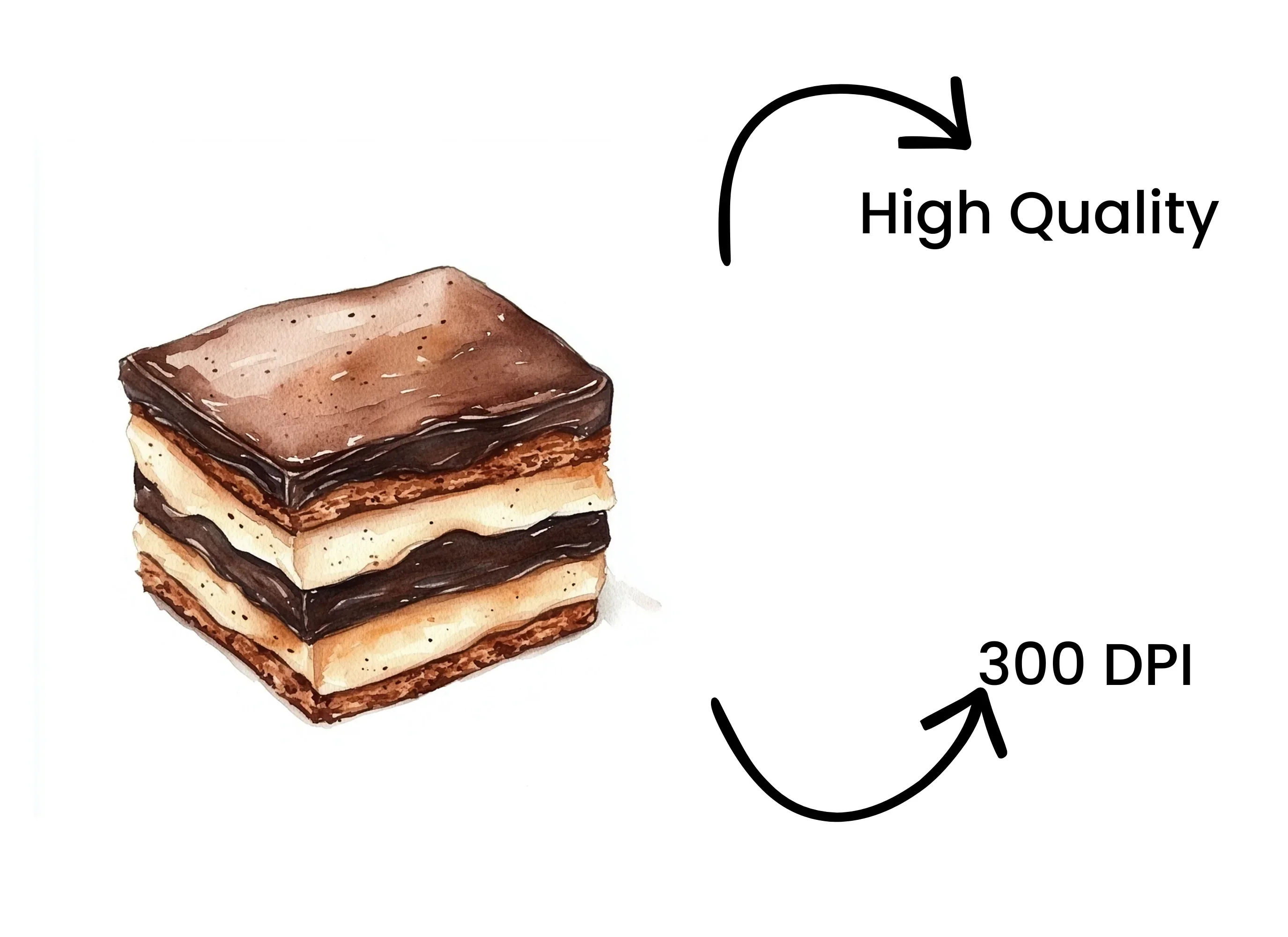 Chocolate Dessert Squares Clipart Bundle - Image 4