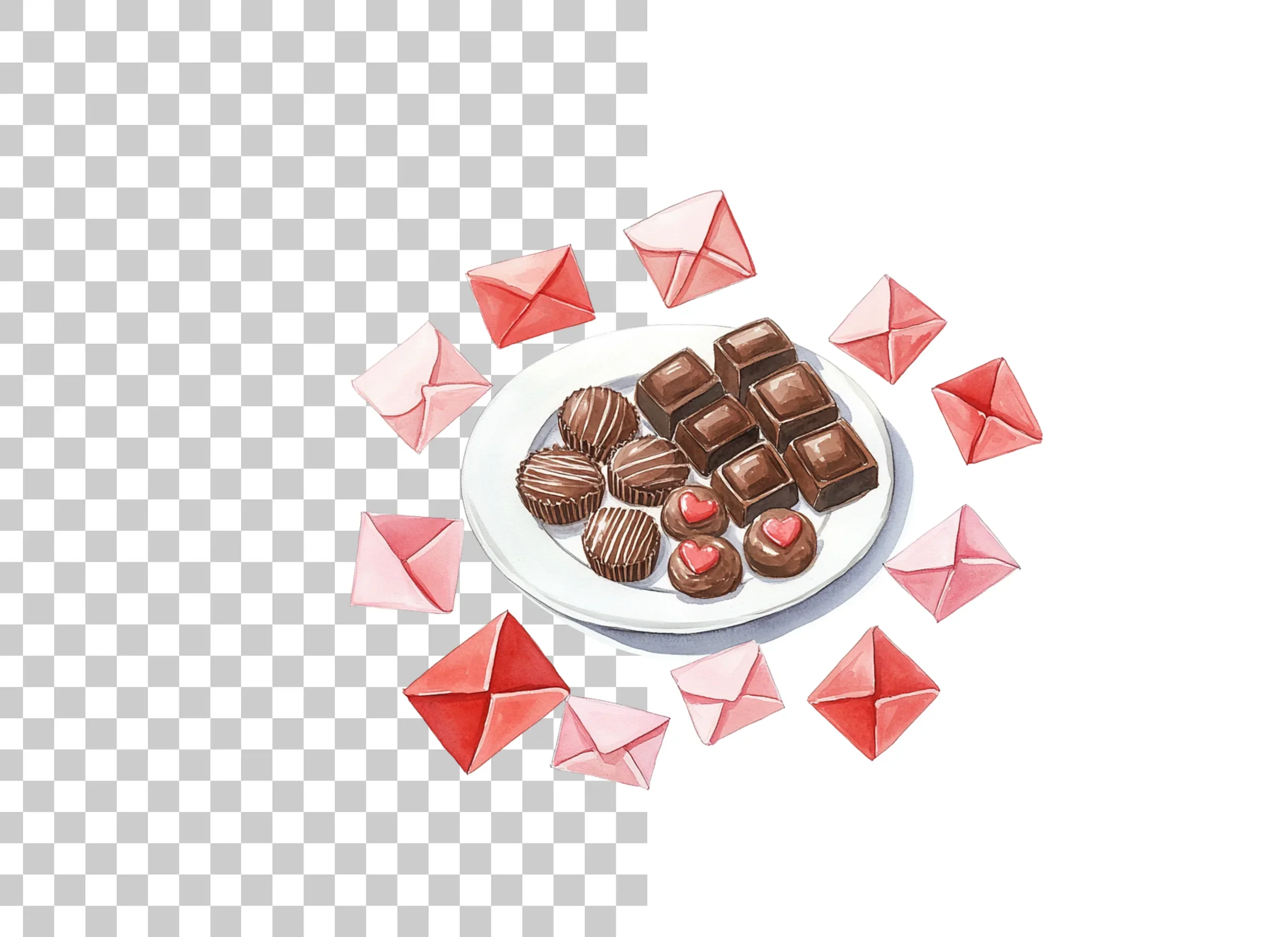 Chocolates and Love Notes Clipart Bundle - Image 2
