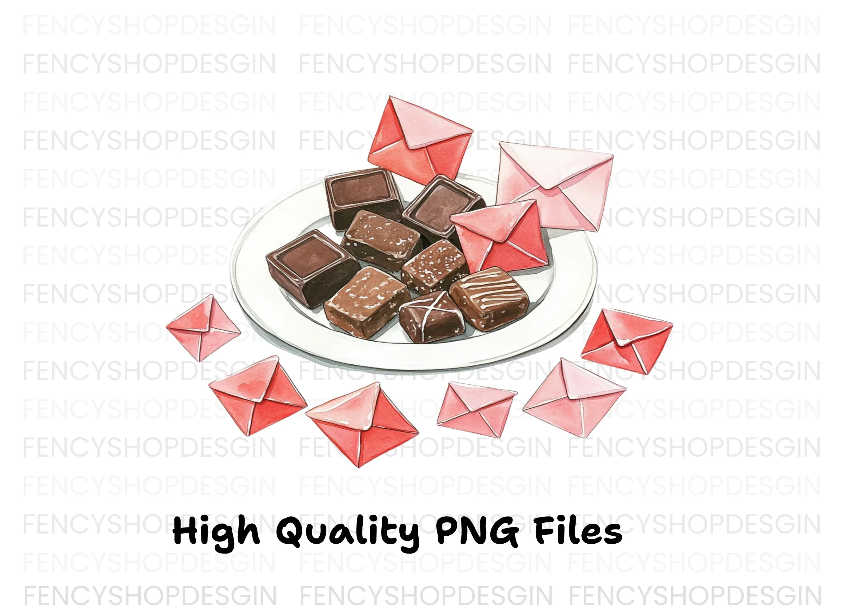Chocolates and Love Notes Clipart Bundle - Image 3