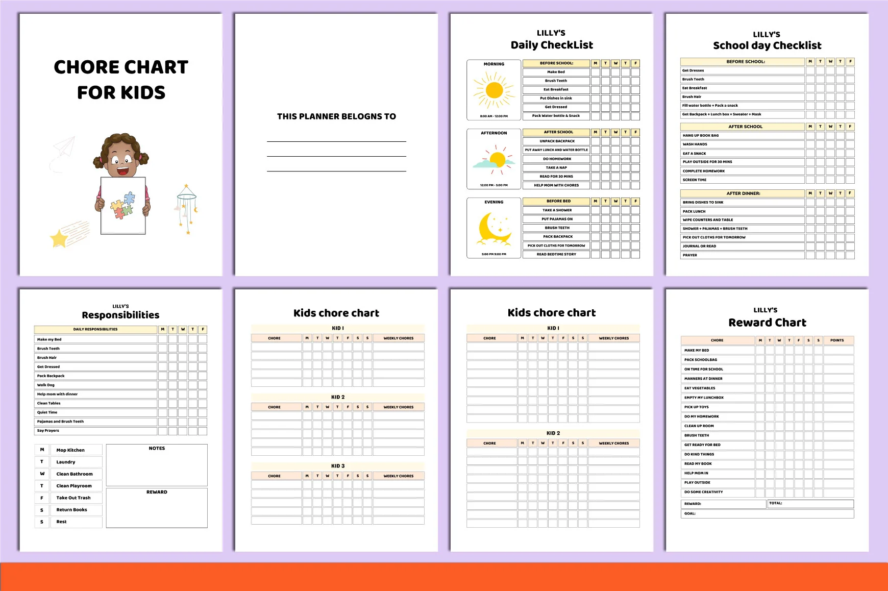 Chore Chart for Kids Planner - Image 2