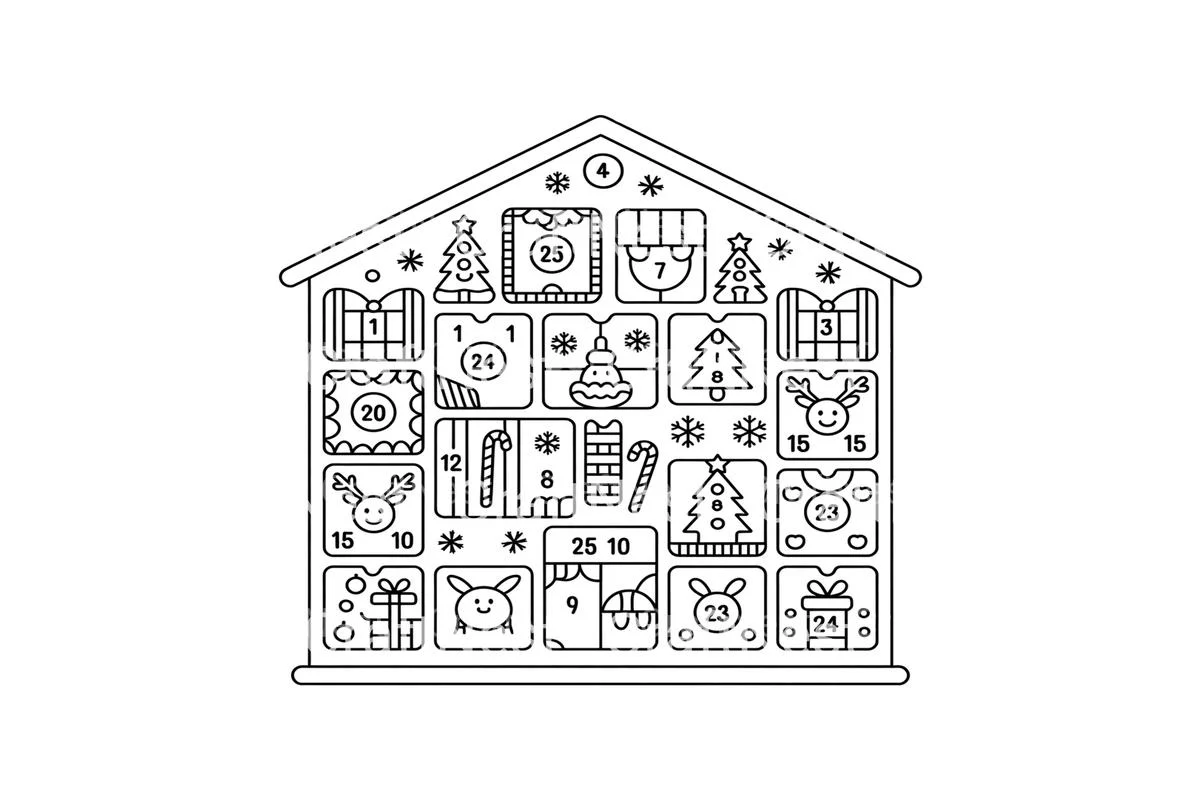 Christmas Advent Calendar Coloring Books - Image 3
