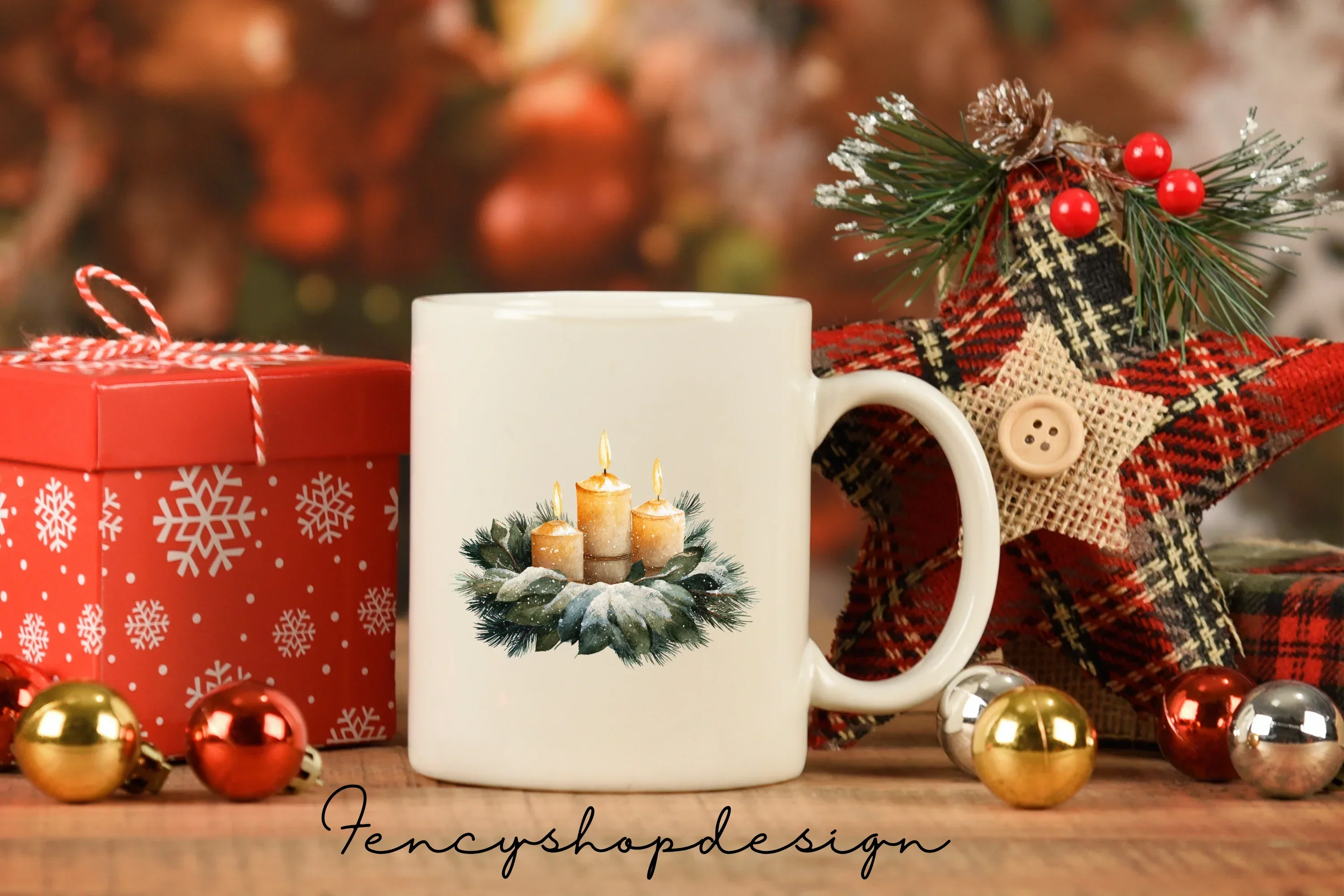 Christmas Advent Wreath Clipart Bundle - Image 7