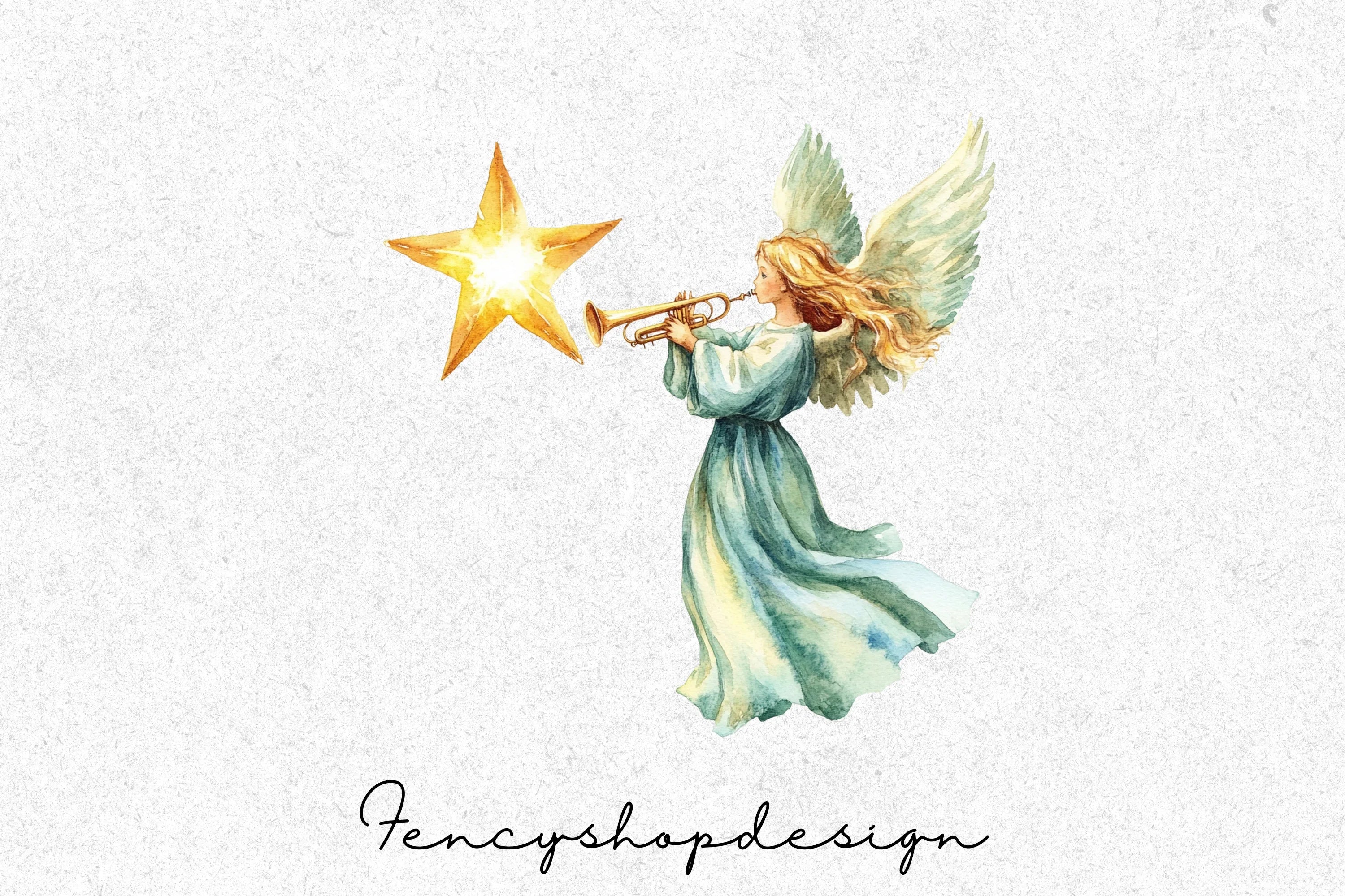 Christmas Angels and Bauble Clipart Bundle - Image 2